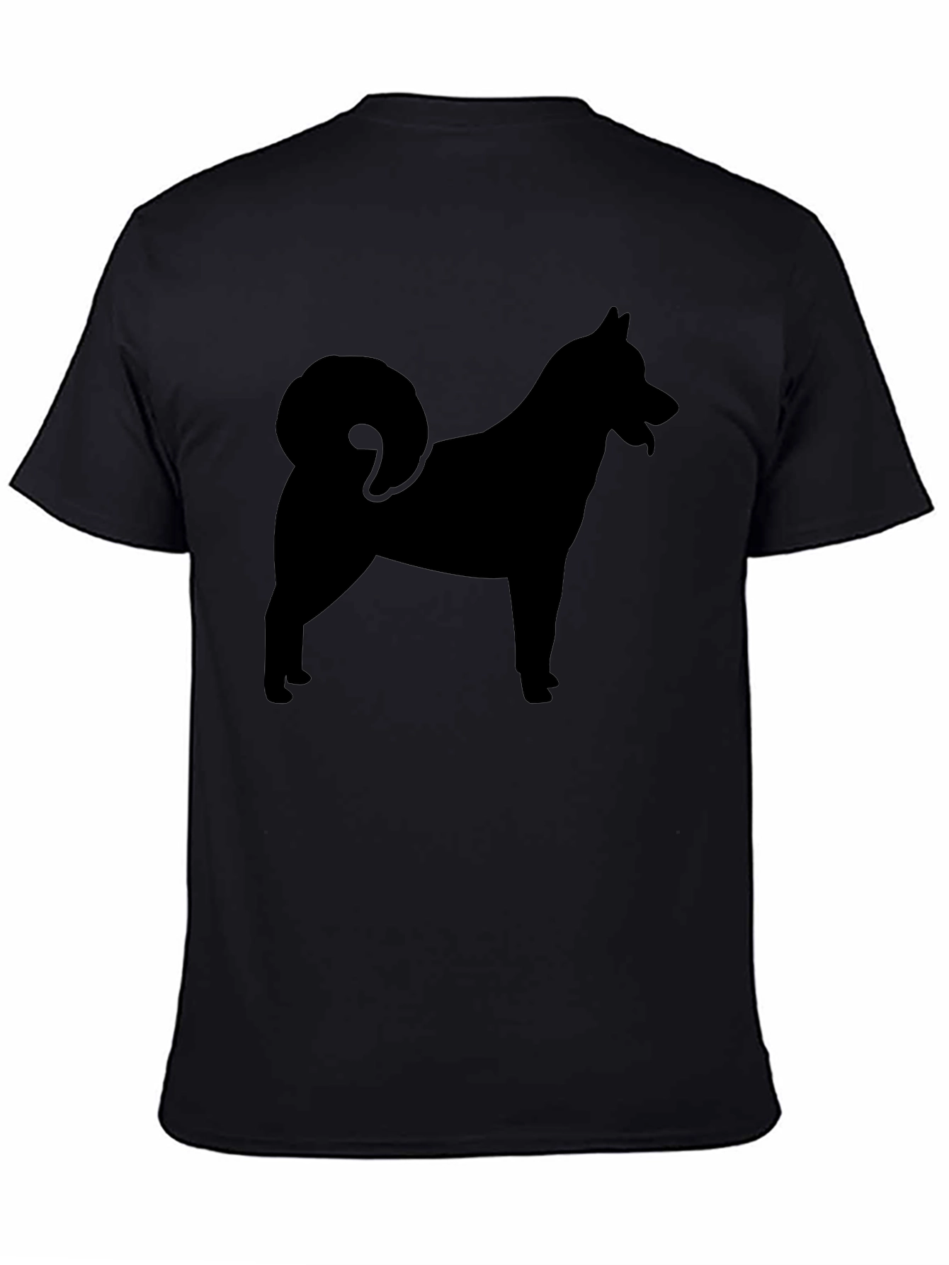 Dog Silhouette Graphic Tee - Mens Black T-Shirt