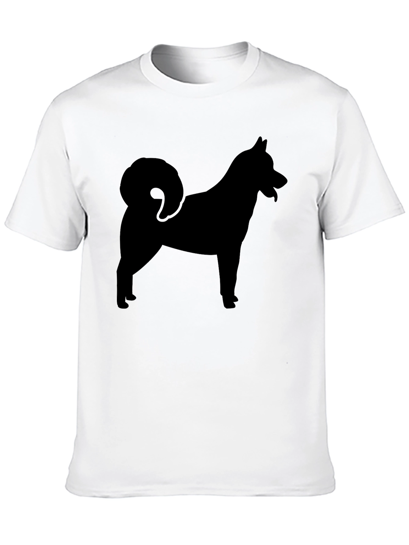 Dog Silhouette Graphic Tee - Mens Black T-Shirt