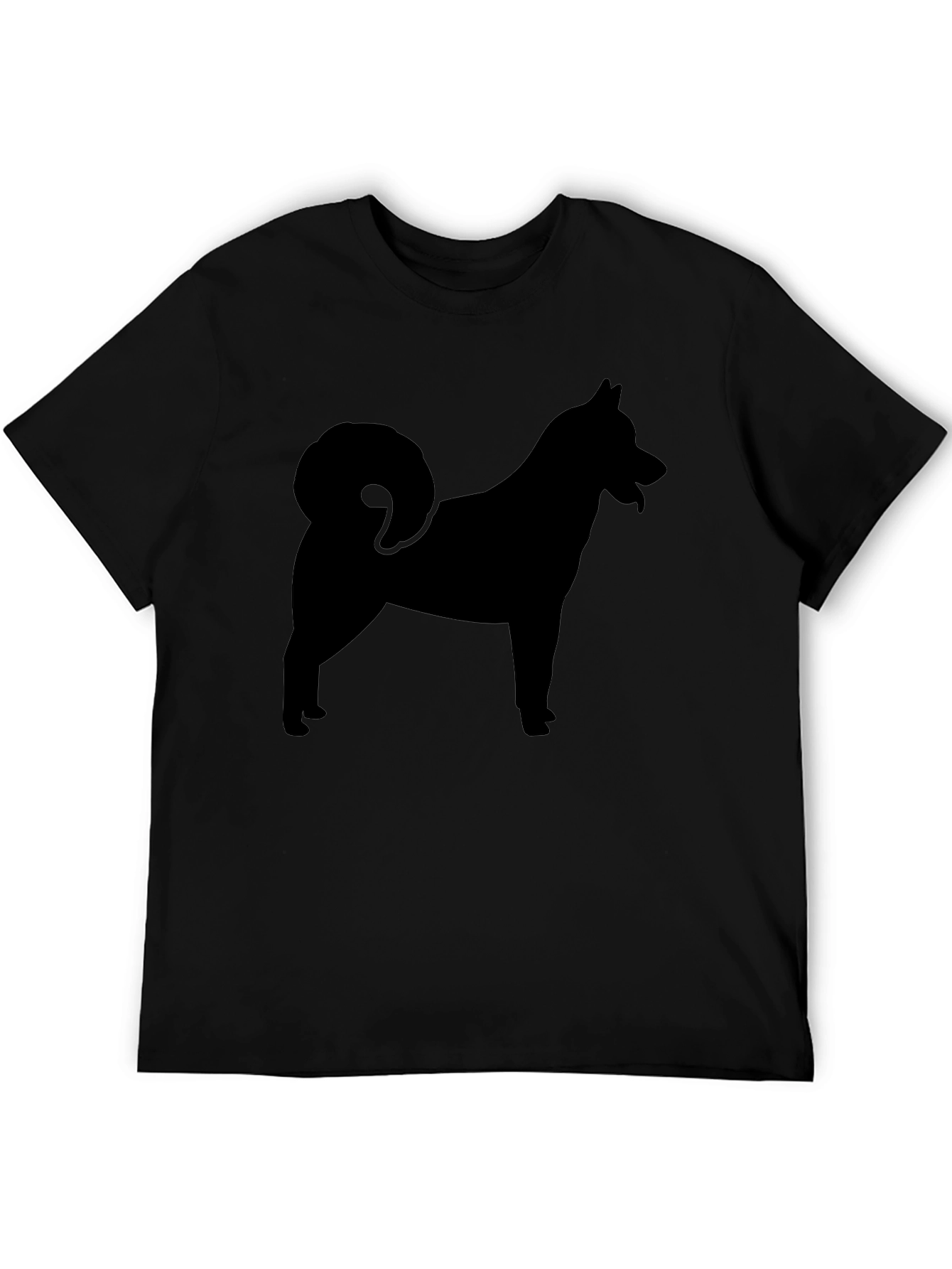 Dog Silhouette Graphic Tee - Mens Black T-Shirt