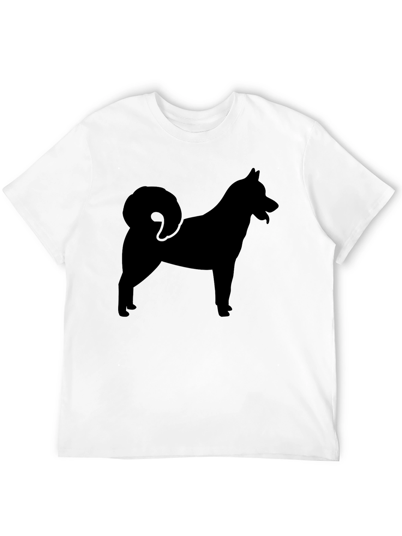 Dog Silhouette Graphic Tee - Mens Black T-Shirt