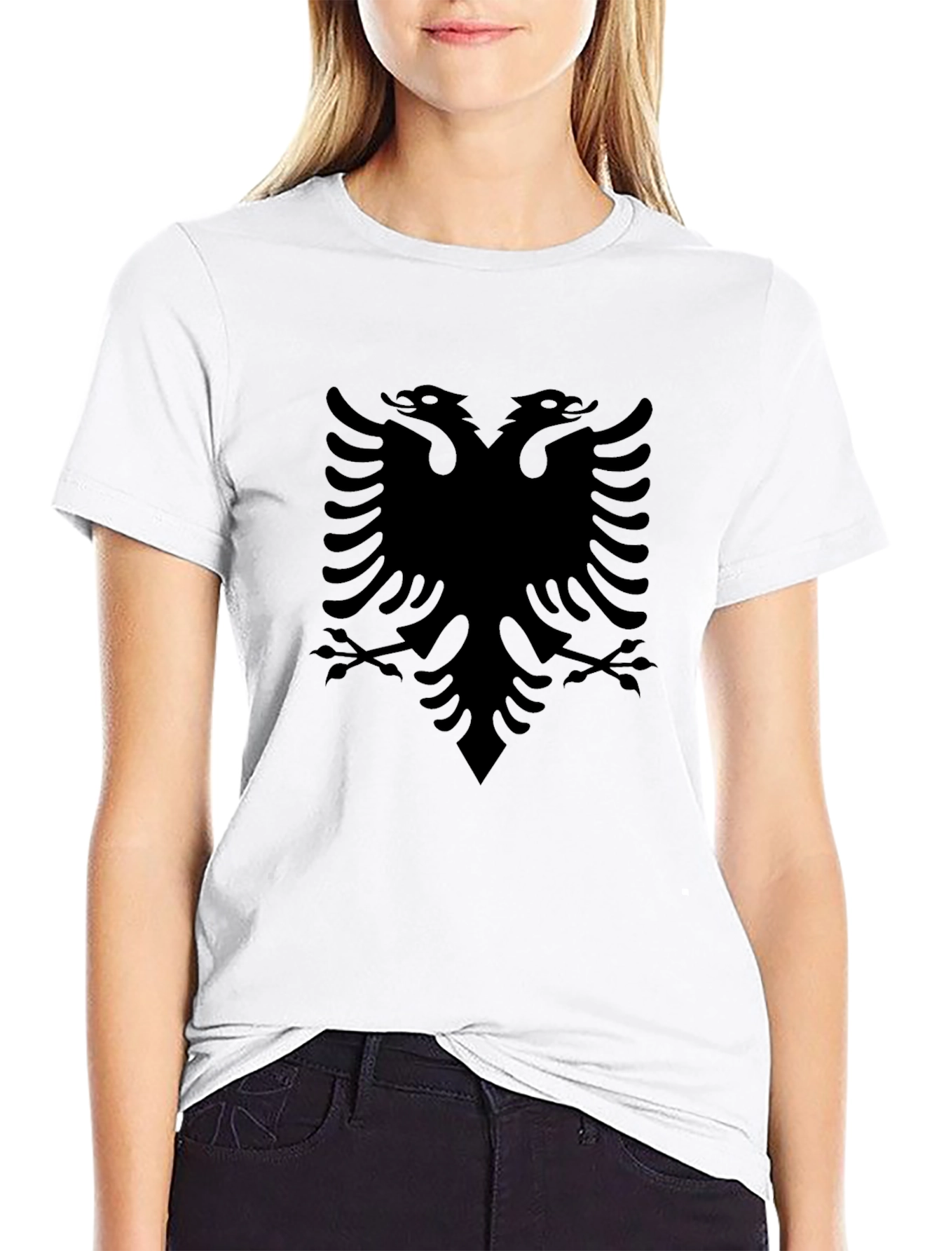 Albanian Eagle T-Shirt - Black Double Headed Eagle Tee