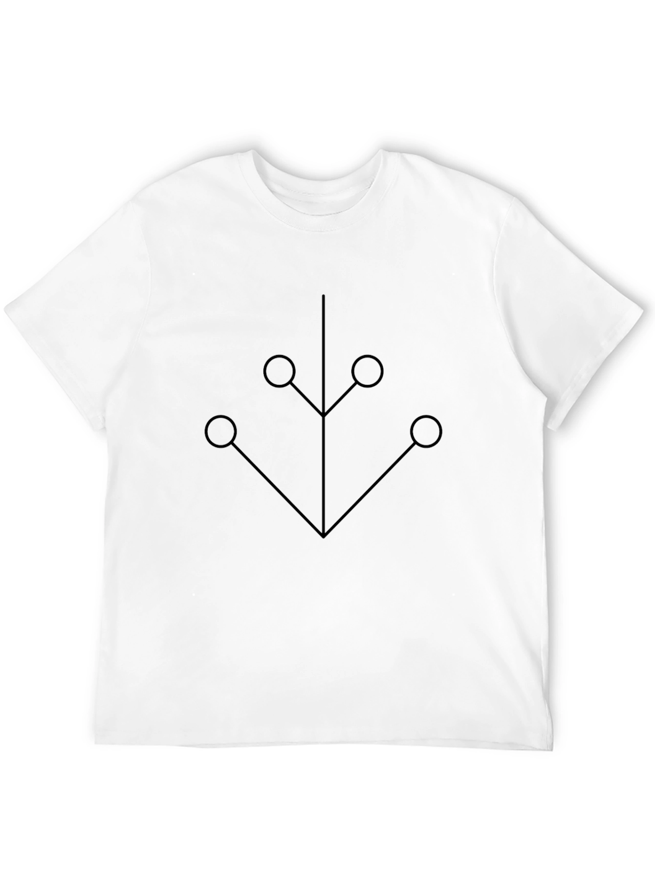 Abstract Branch Graphic Black T-Shirt