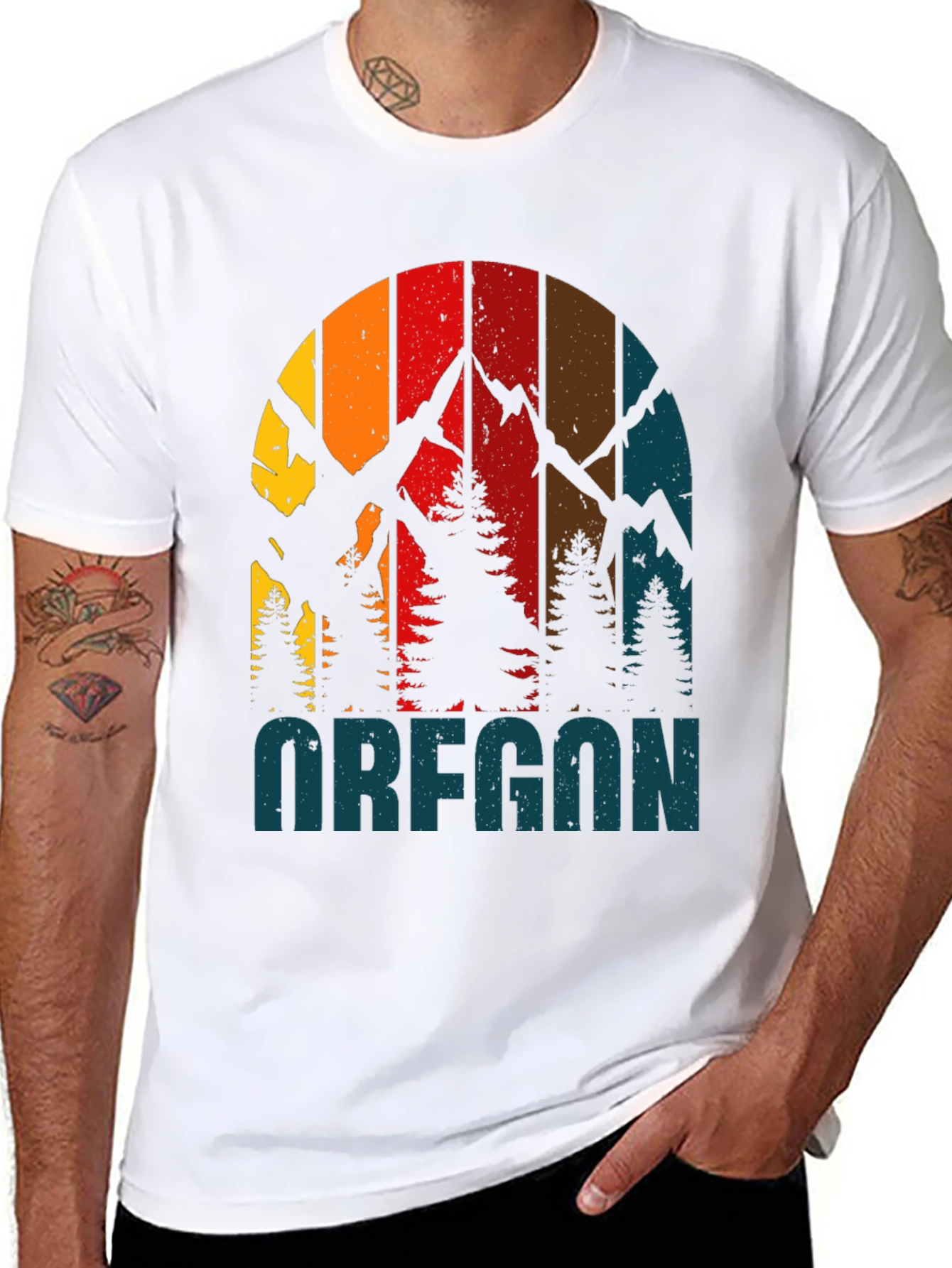 Oregon Retro Mountain T-Shirt