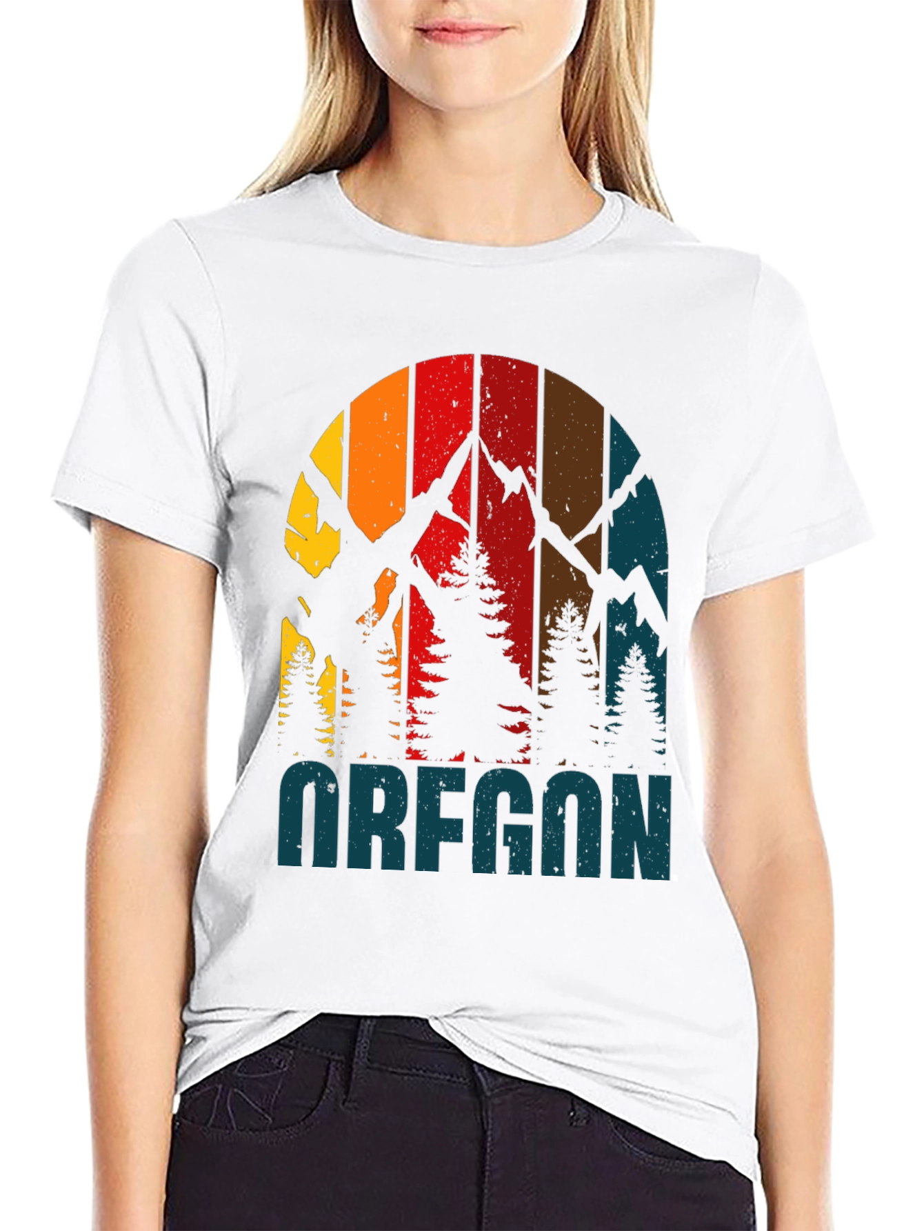 Oregon Retro Mountain T-Shirt