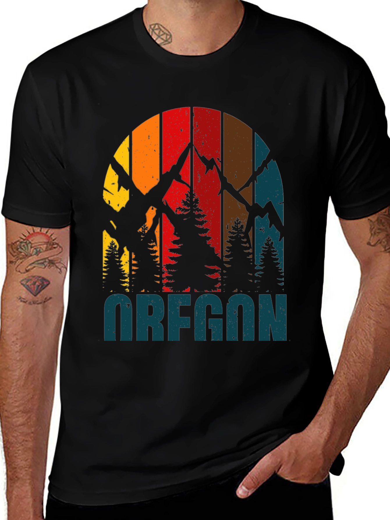 Oregon Retro Mountain T-Shirt