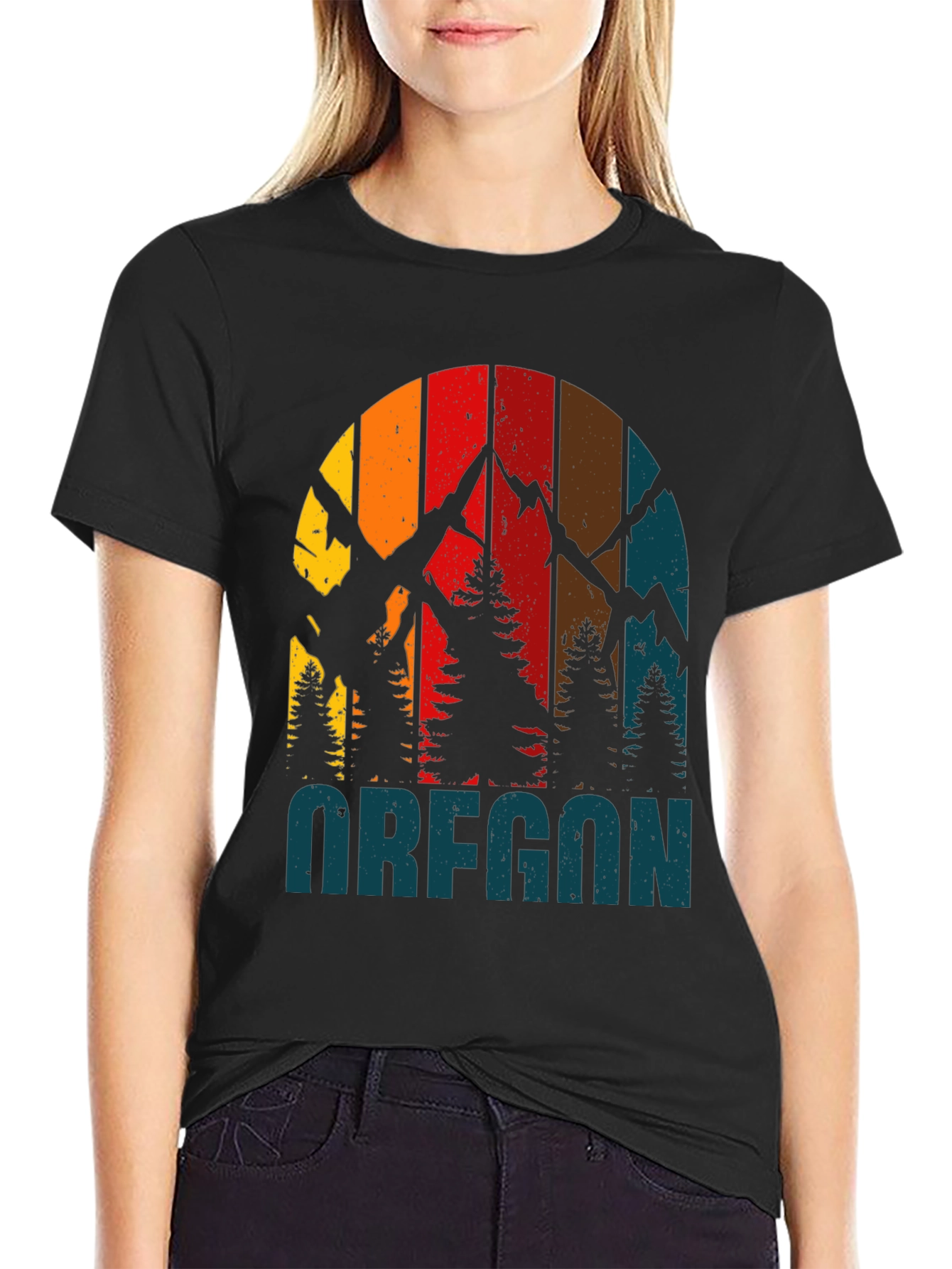 Oregon Retro Mountain T-Shirt