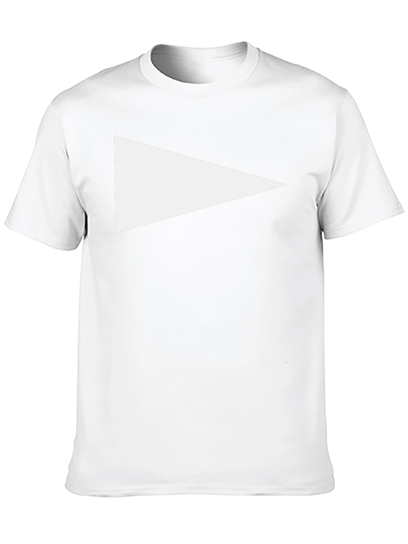Black Tee with White Triangle Graphic