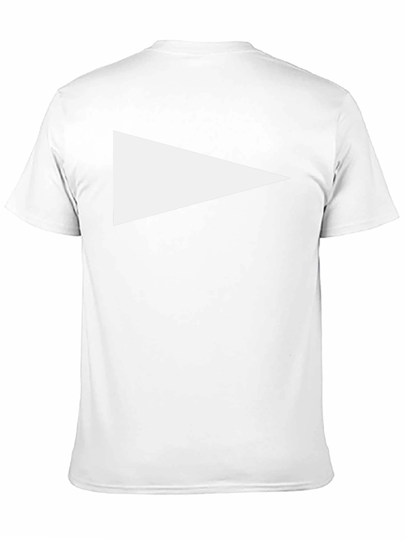 Black Tee with White Triangle Graphic