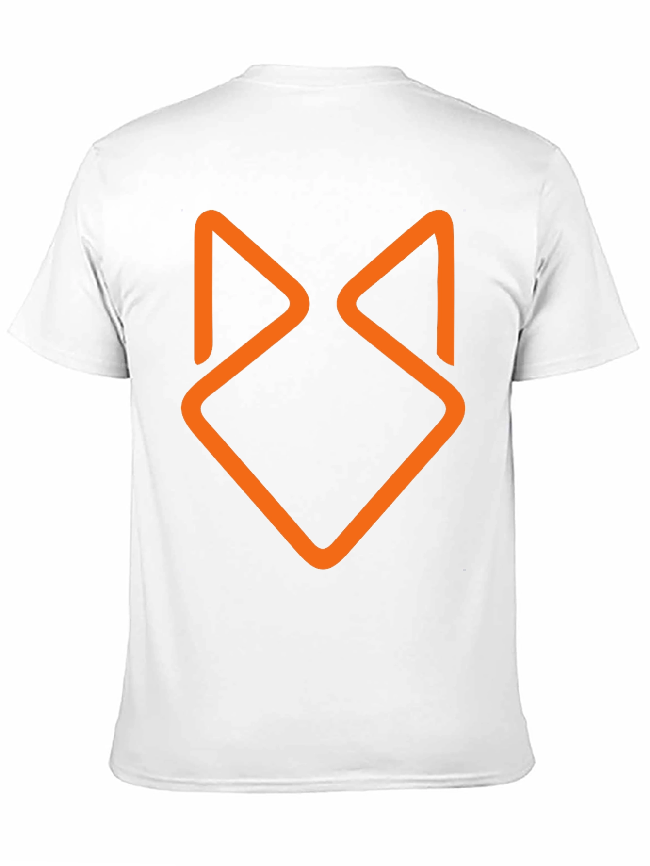 Modern Geometric Fox Head Graphic Tee - Black