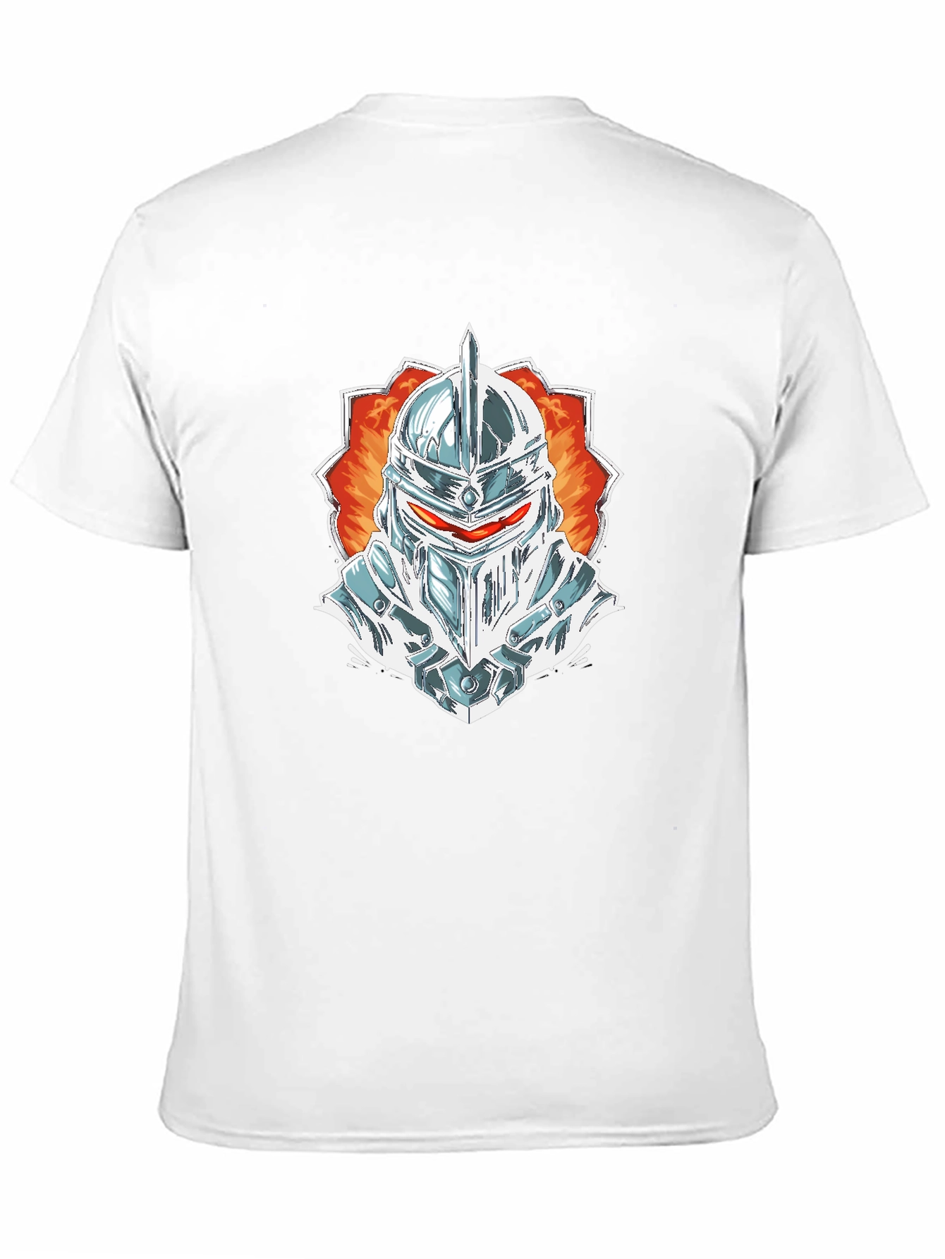 Knight Helmet Graphic Tee - Black Cotton Blend