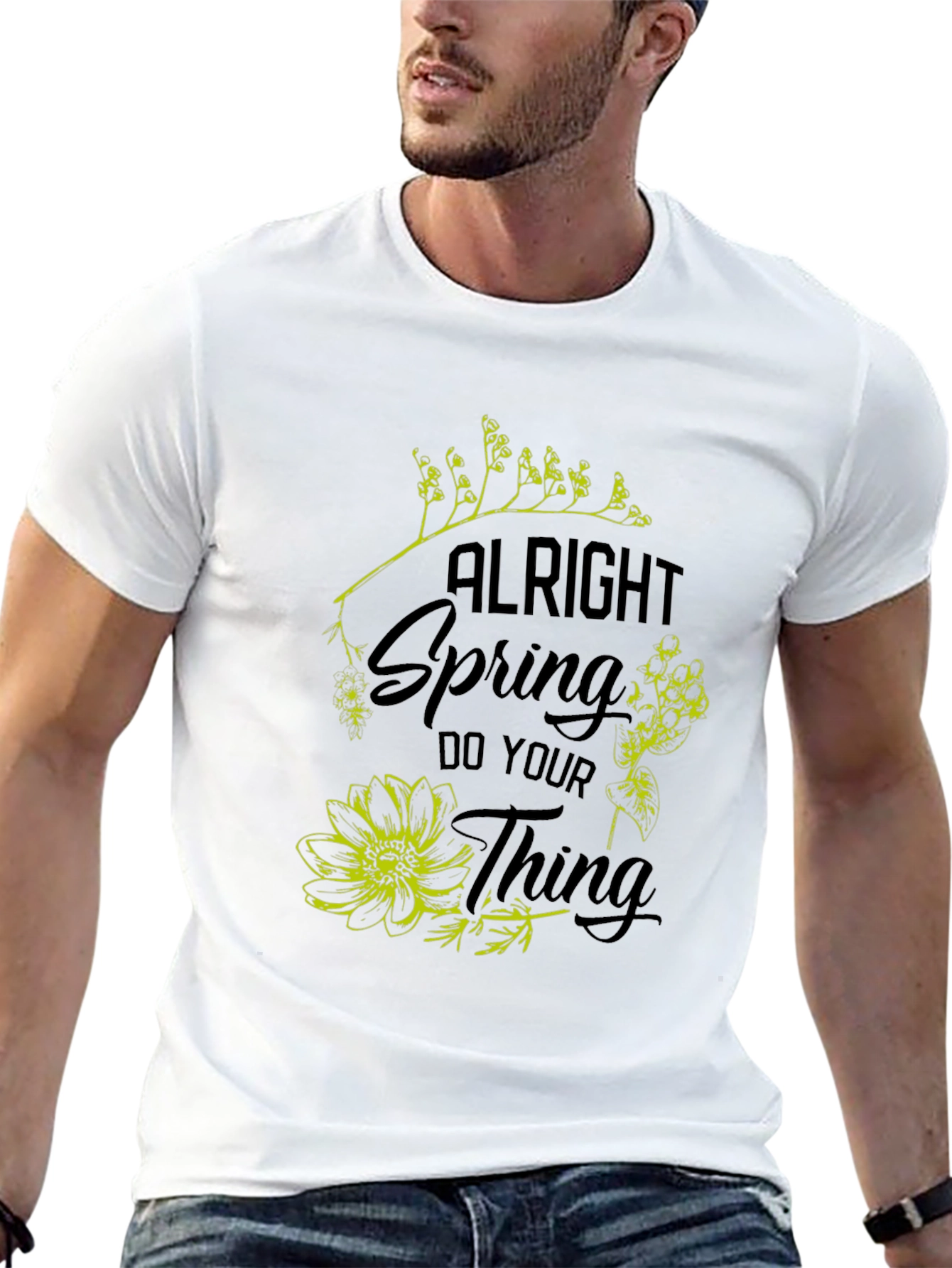 Alright Spring T-Shirt - Floral Graphic Tee