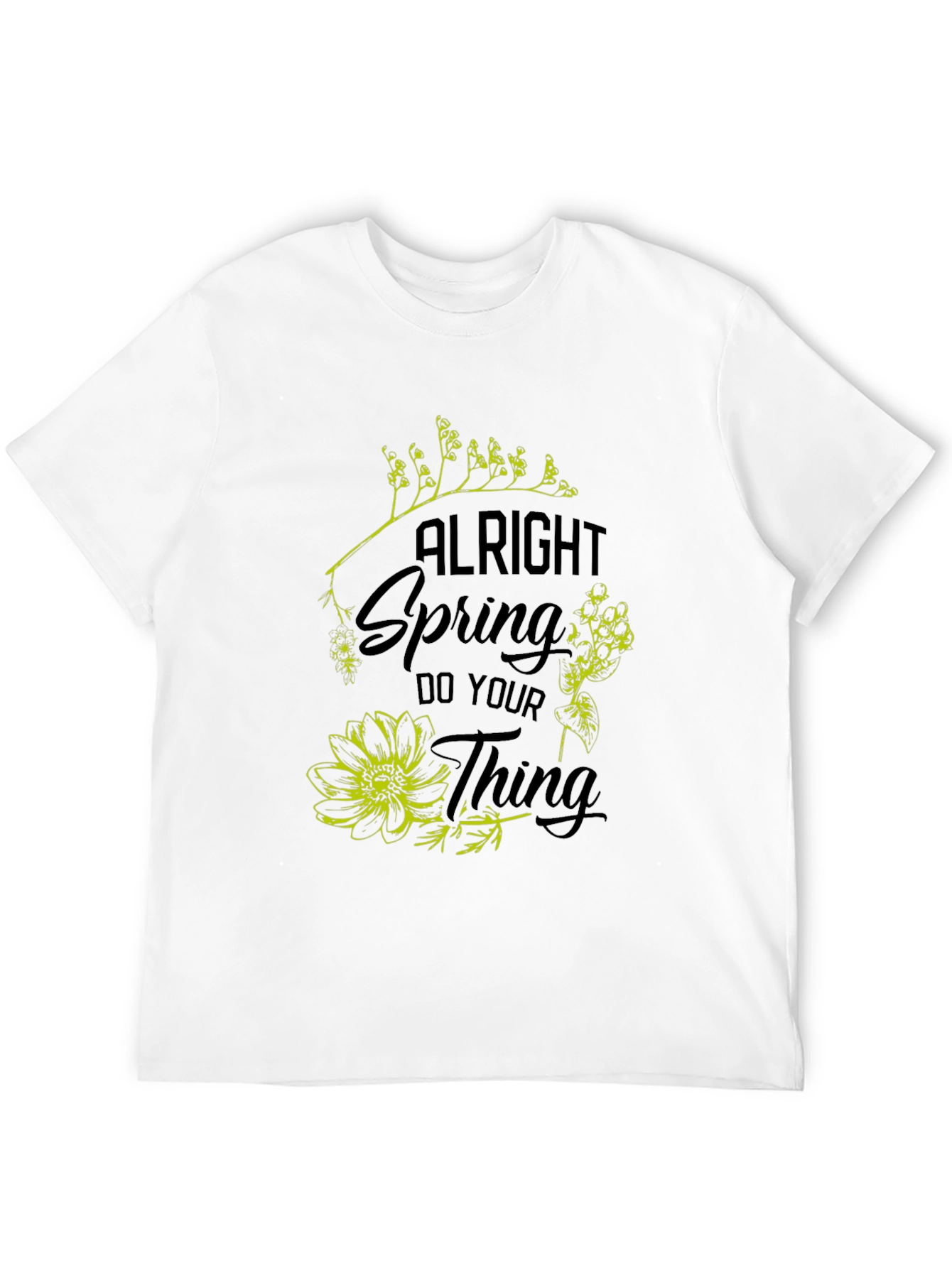 Alright Spring T-Shirt - Floral Graphic Tee