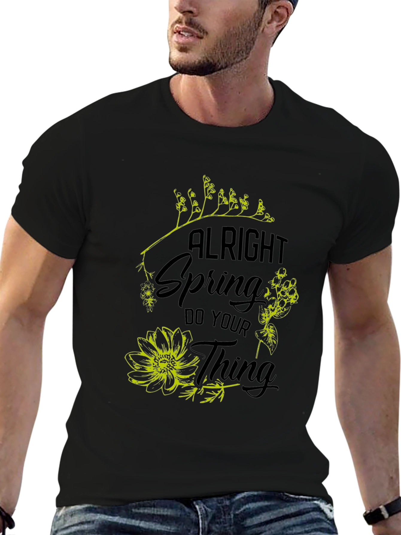 Alright Spring T-Shirt - Floral Graphic Tee
