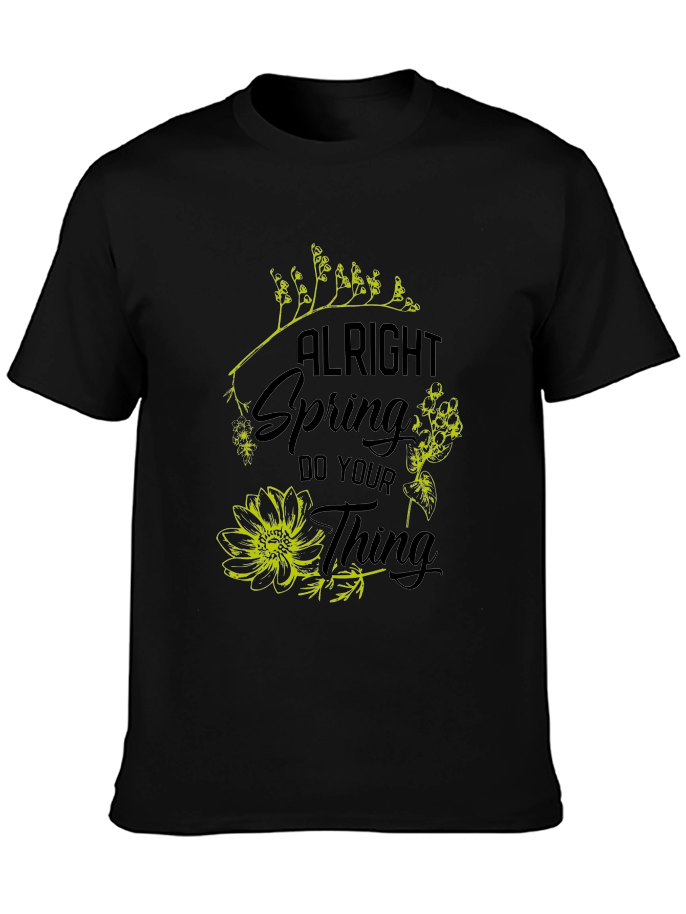 Alright Spring T-Shirt - Floral Graphic Tee