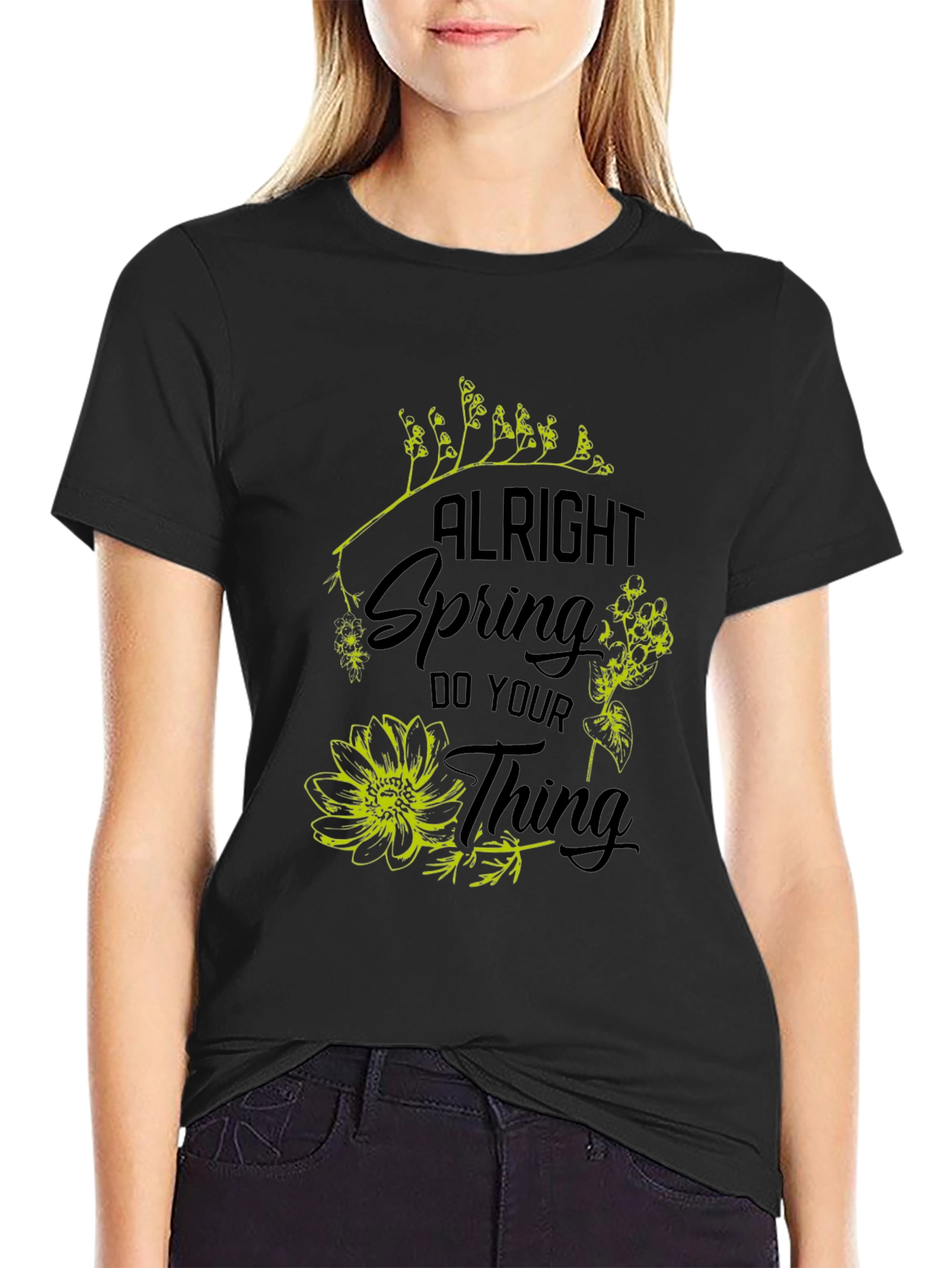 Alright Spring T-Shirt - Floral Graphic Tee