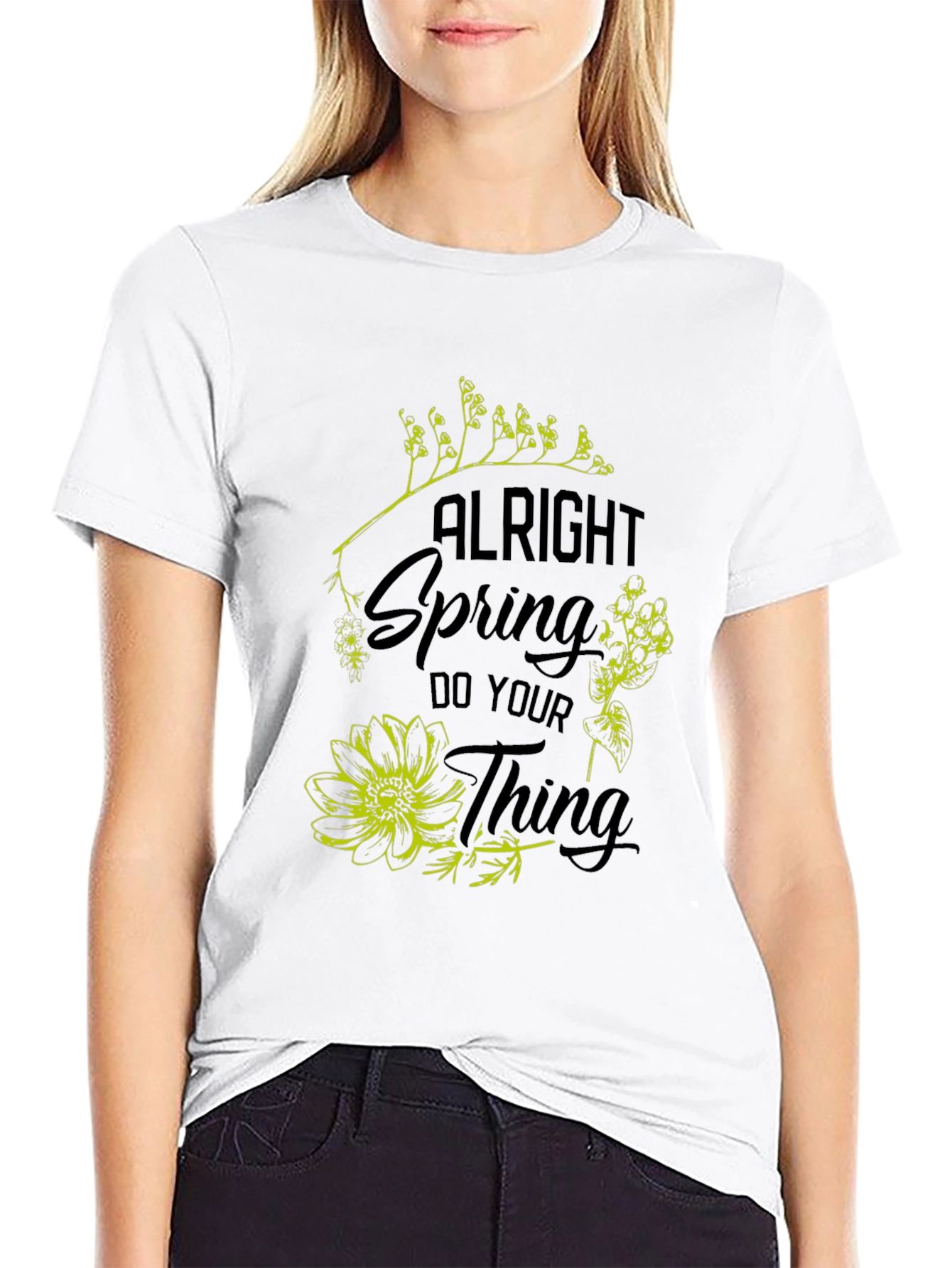 Alright Spring T-Shirt - Floral Graphic Tee