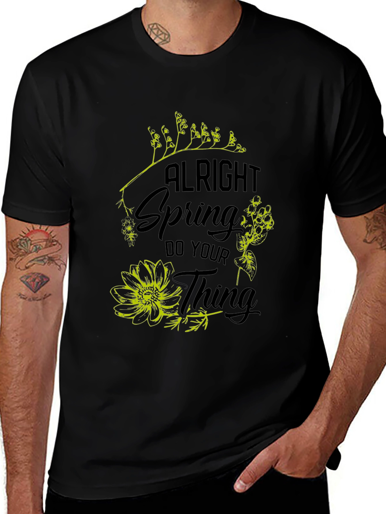 Alright Spring T-Shirt - Floral Graphic Tee