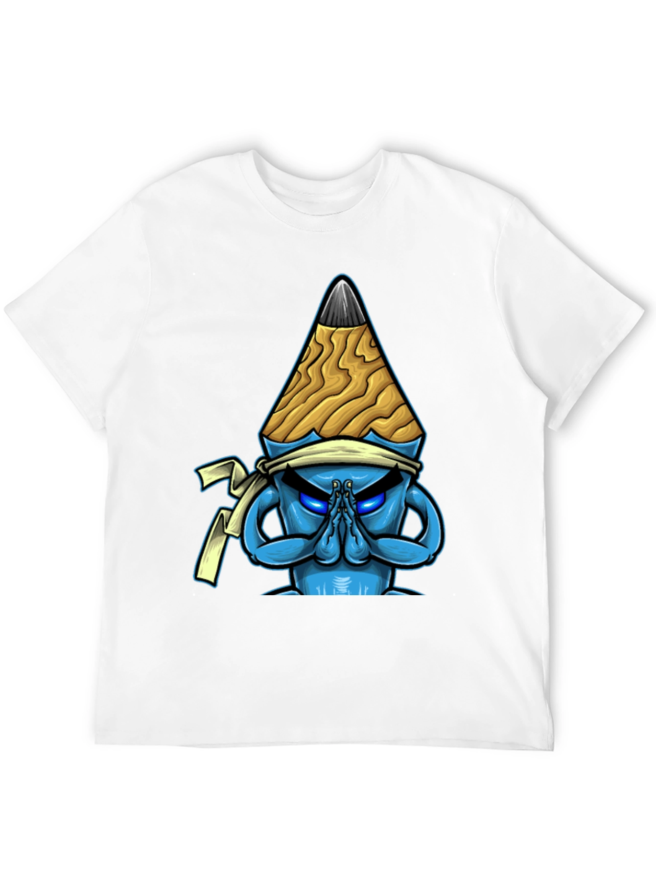 Pencil Ninja Graphic Tee - Cool Cartoon Design T-Shirt