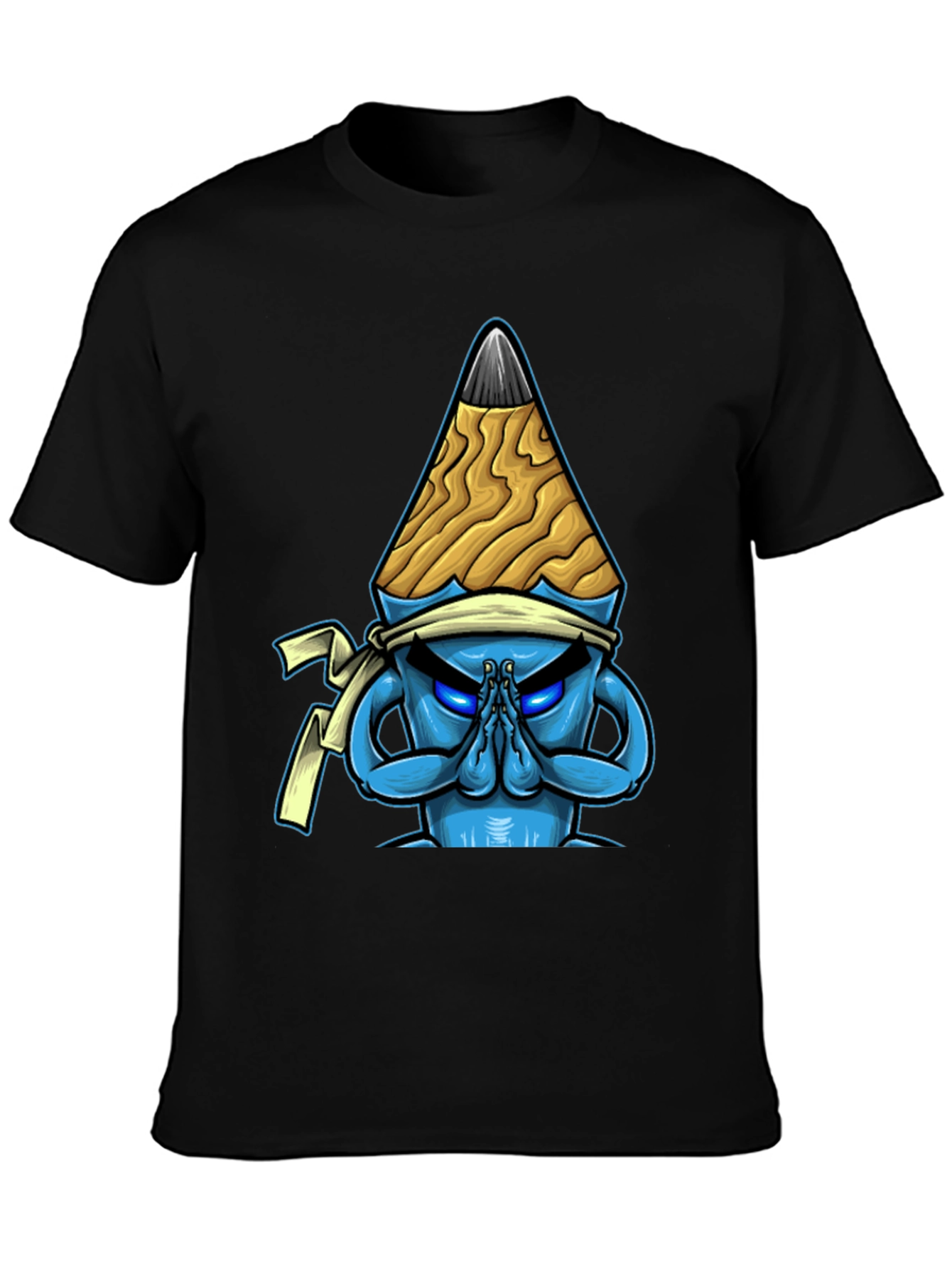 Pencil Ninja Graphic Tee - Cool Cartoon Design T-Shirt