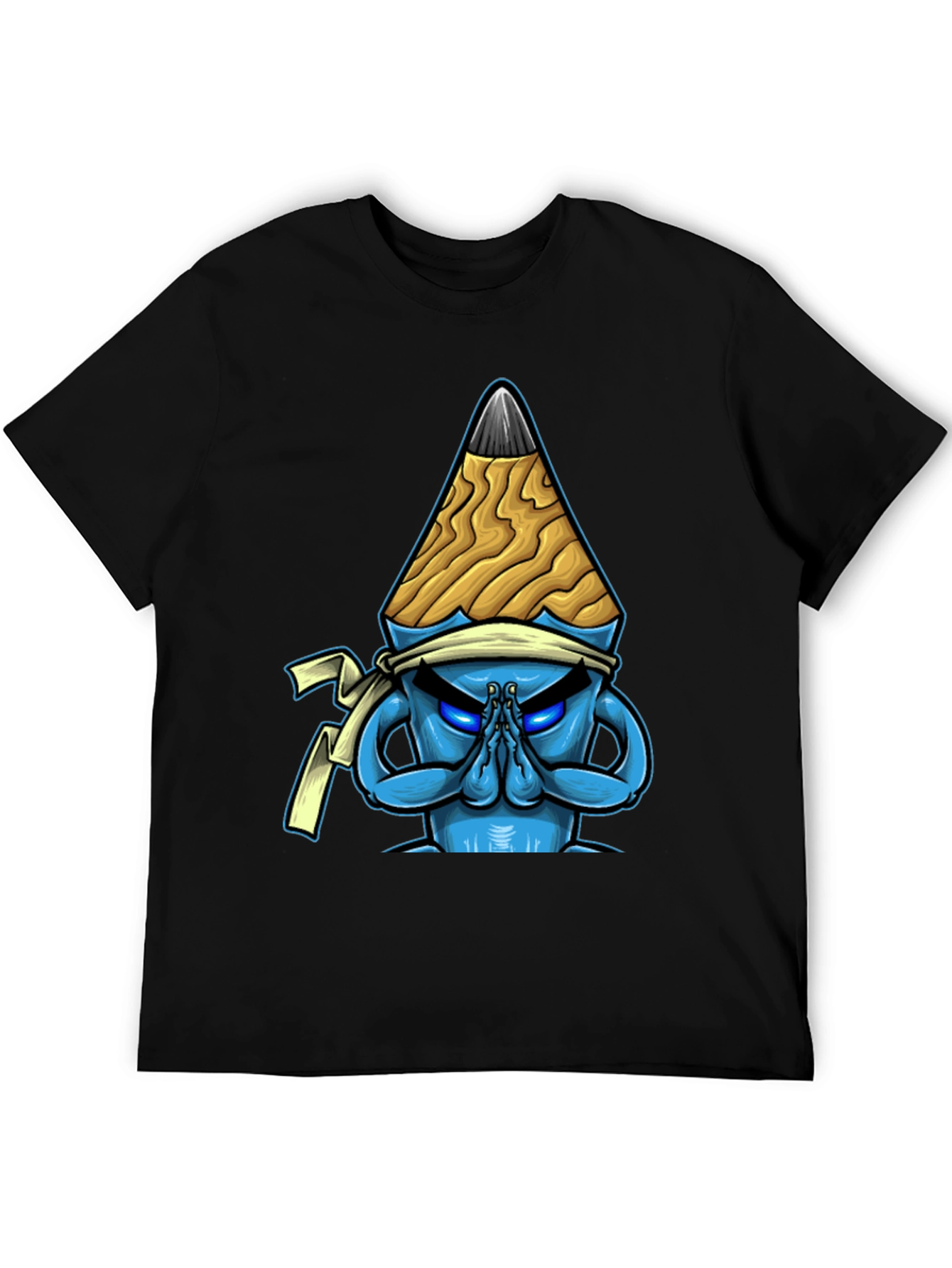 Pencil Ninja Graphic Tee - Cool Cartoon Design T-Shirt