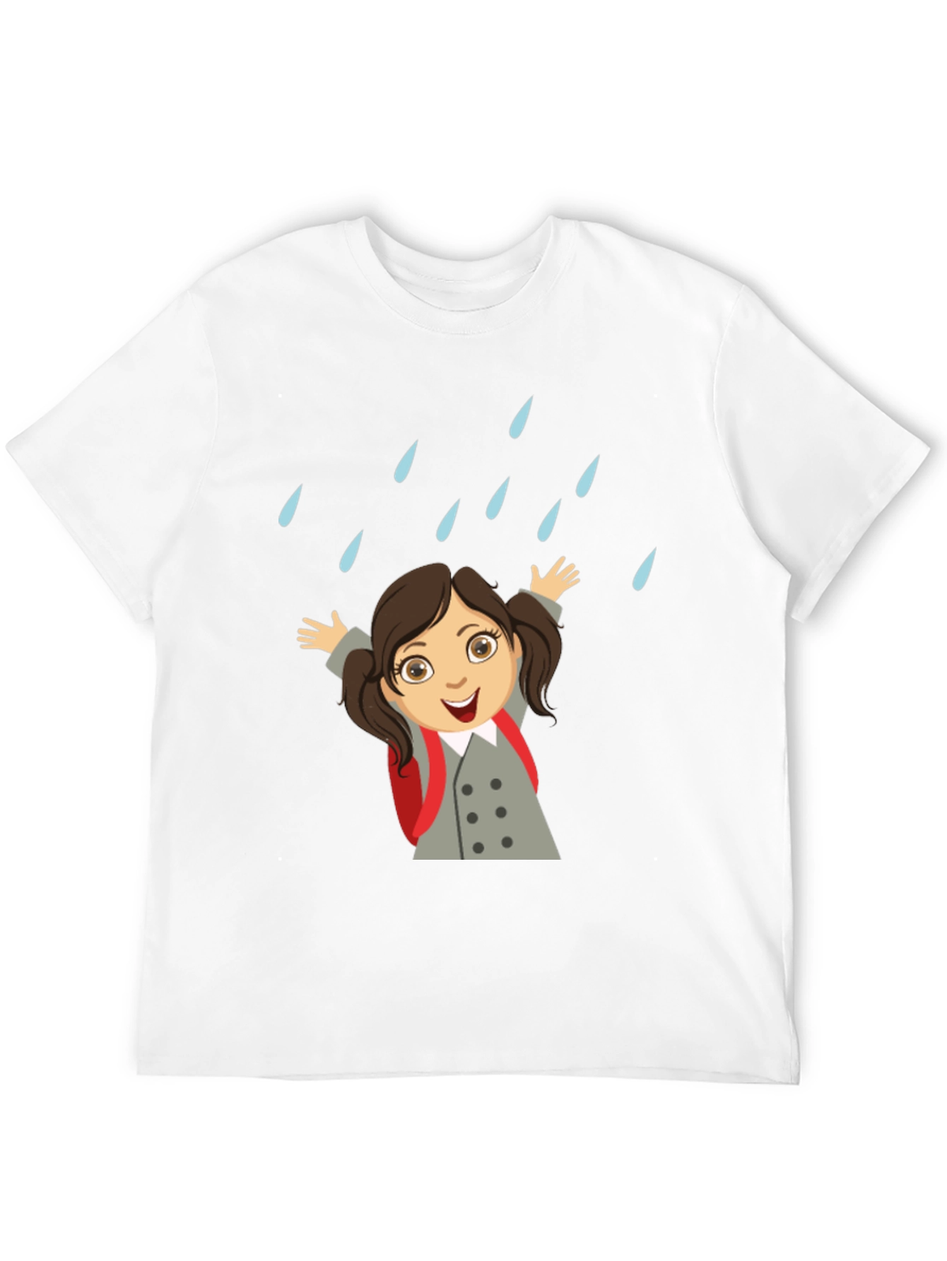 Rainy Day Girl Graphic Tee - Black