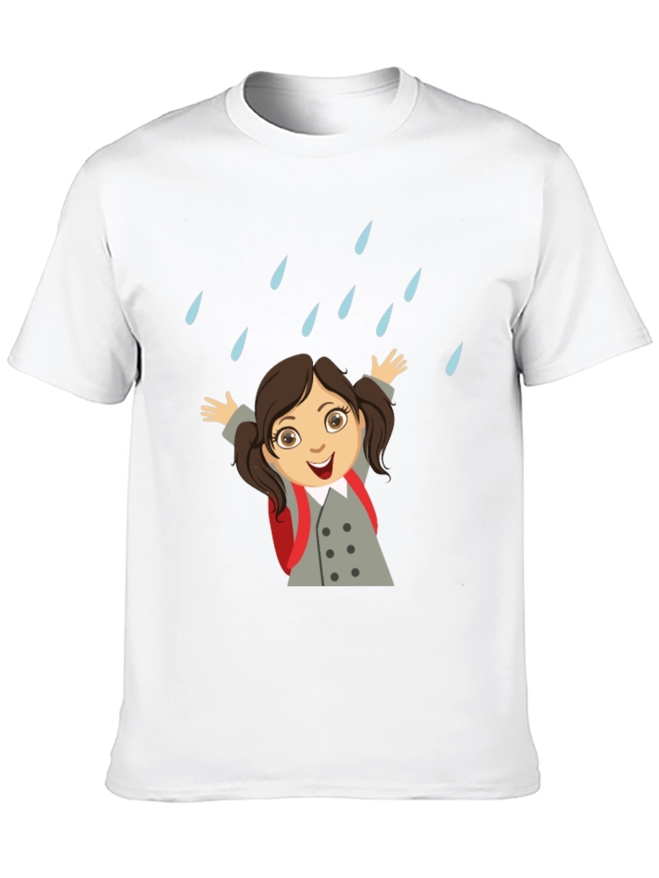 Rainy Day Girl Graphic Tee - Black