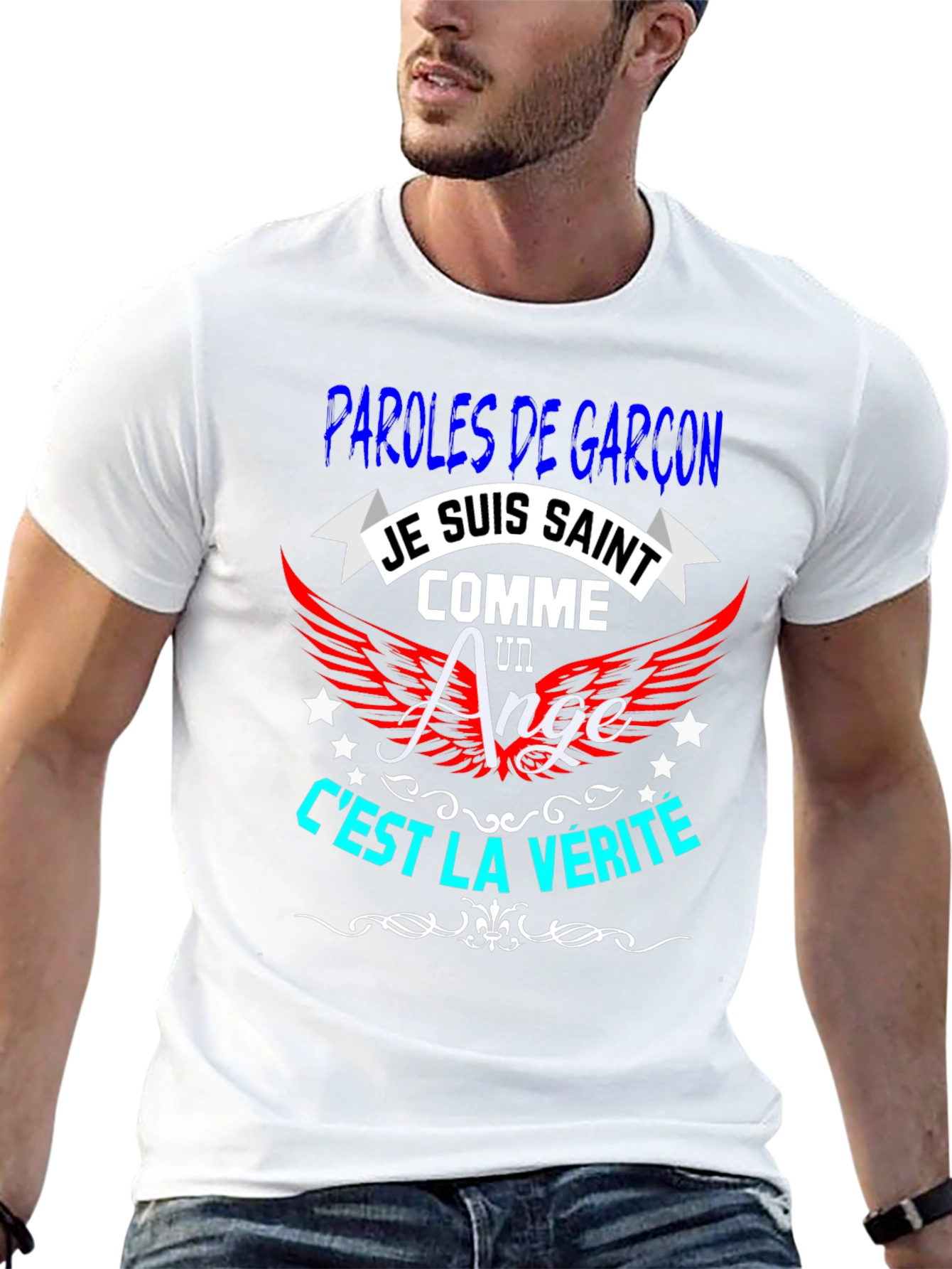 Je Suis Saint T-Shirt - Mens Black Graphic Tee