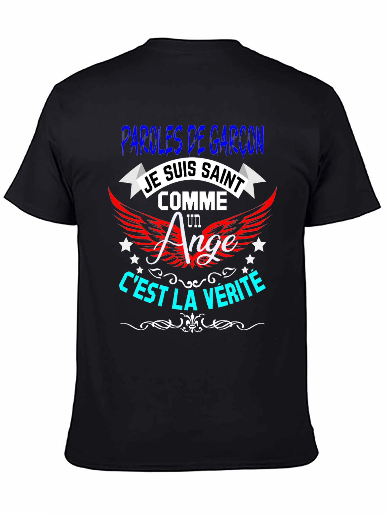 Je Suis Saint T-Shirt - Mens Black Graphic Tee