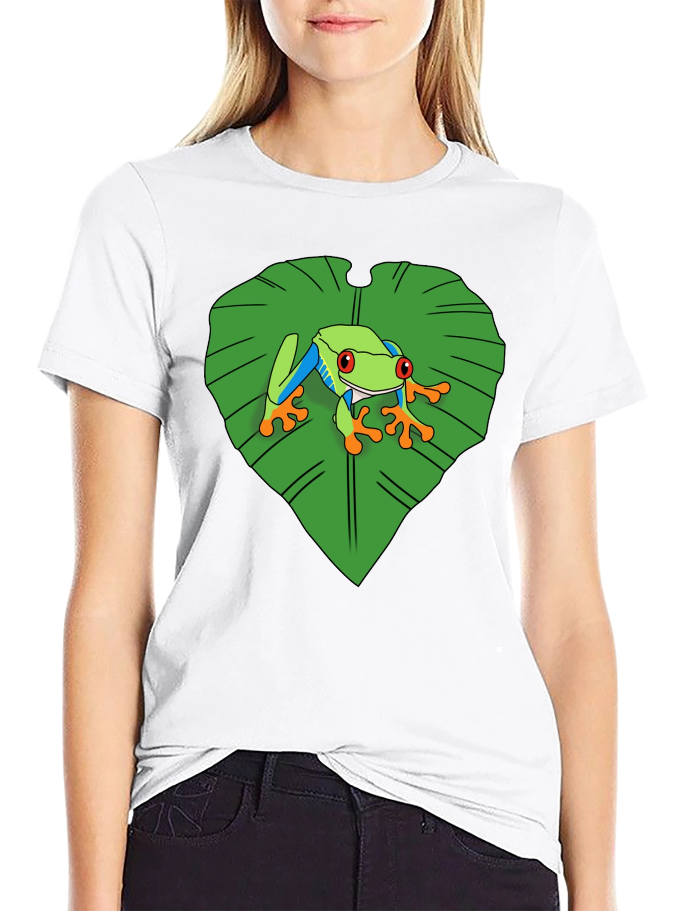 Frog on Leaf Graphic Tee