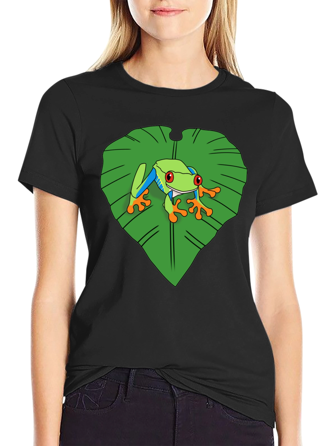 Frog on Leaf Graphic Tee