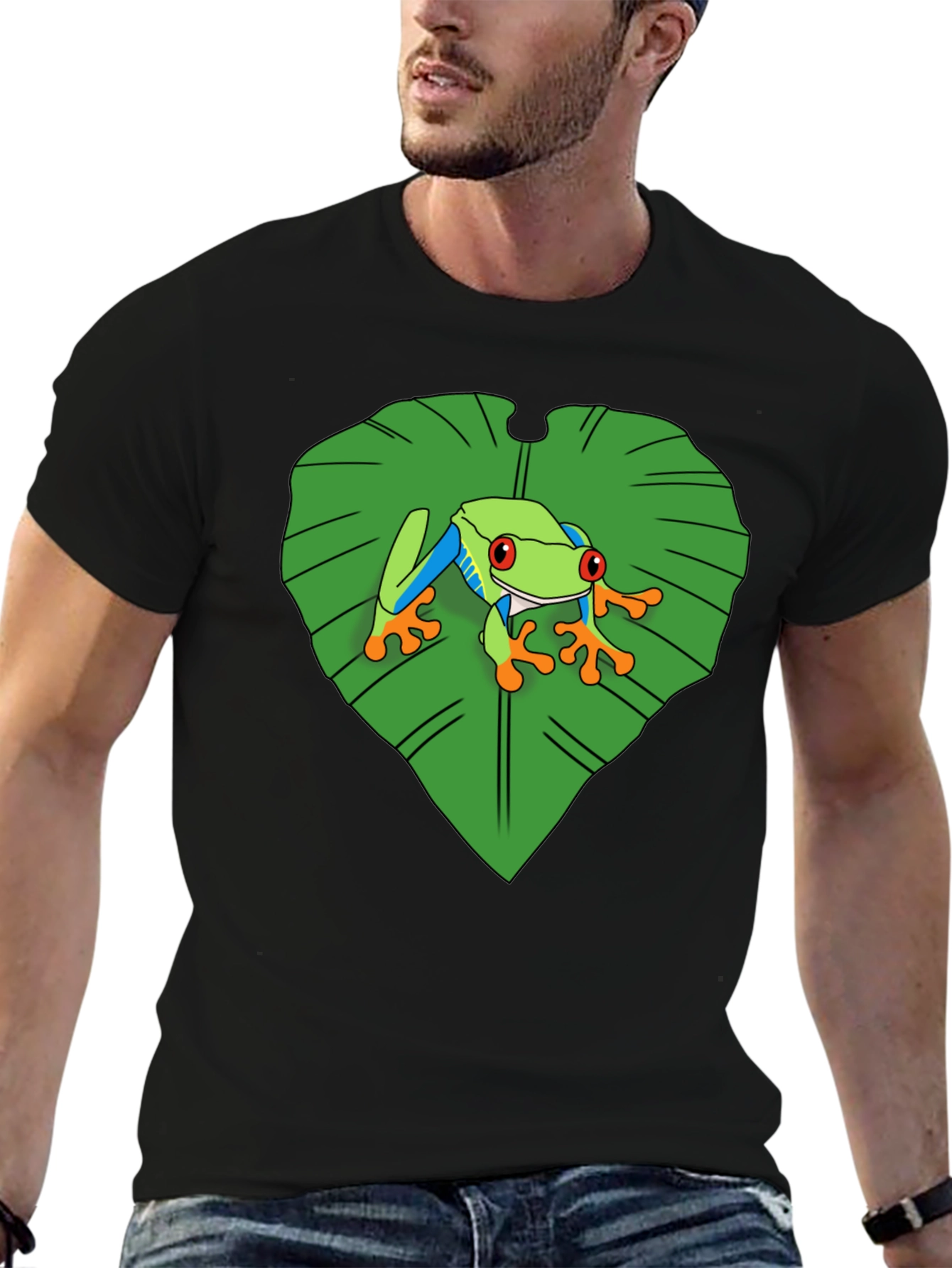 Frog on Leaf Graphic Tee