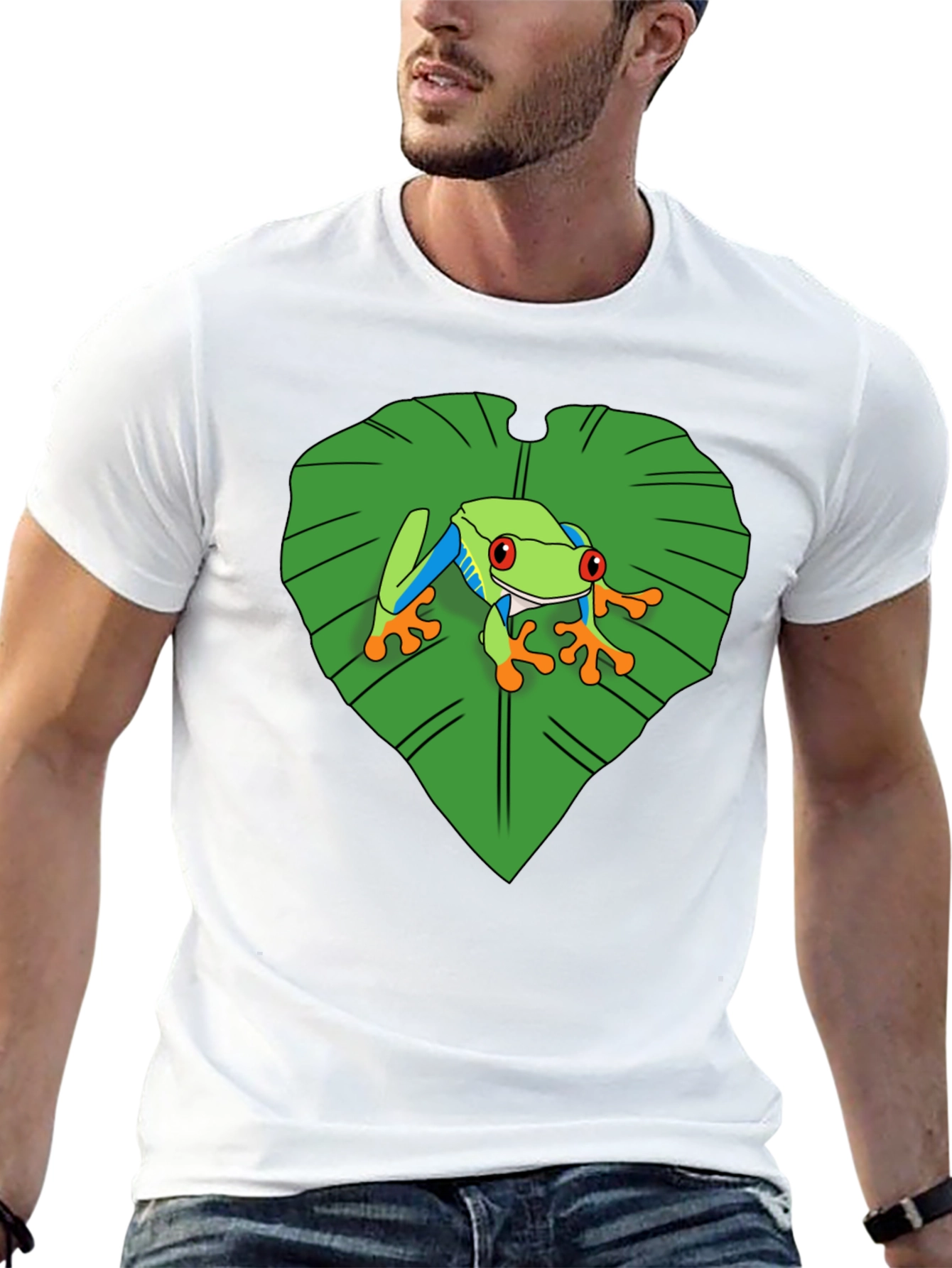 Frog on Leaf Graphic Tee
