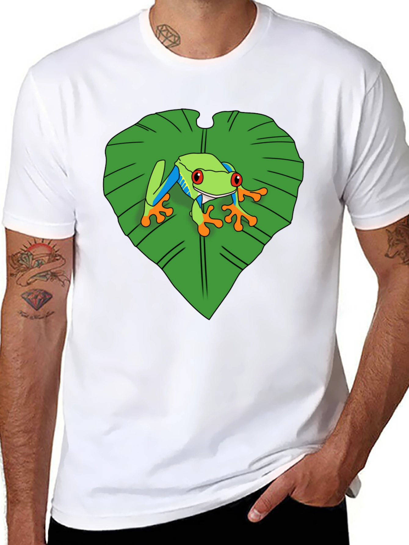 Frog on Leaf Graphic Tee