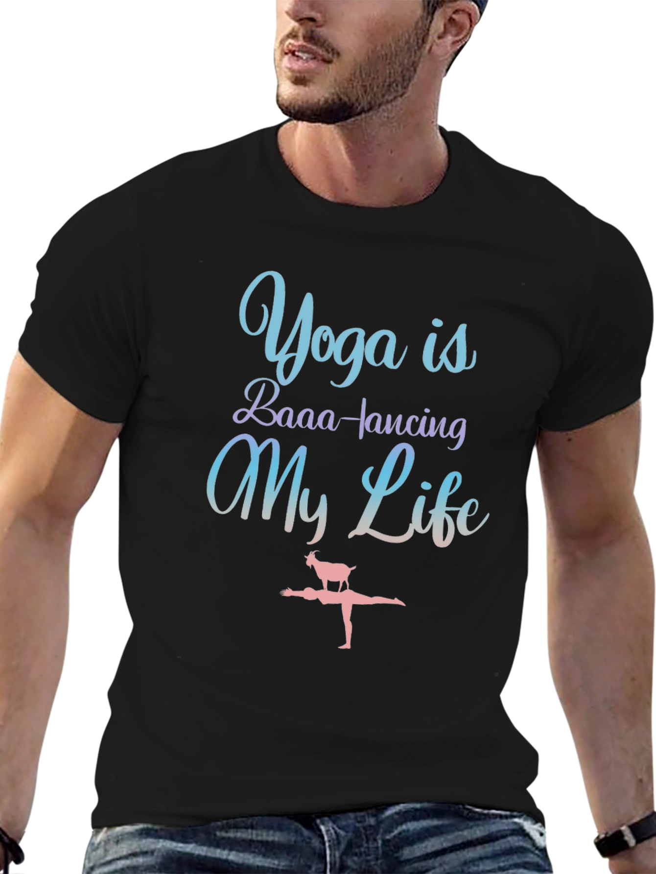 Yoga Goat Tee: BAAA-lancing My Life