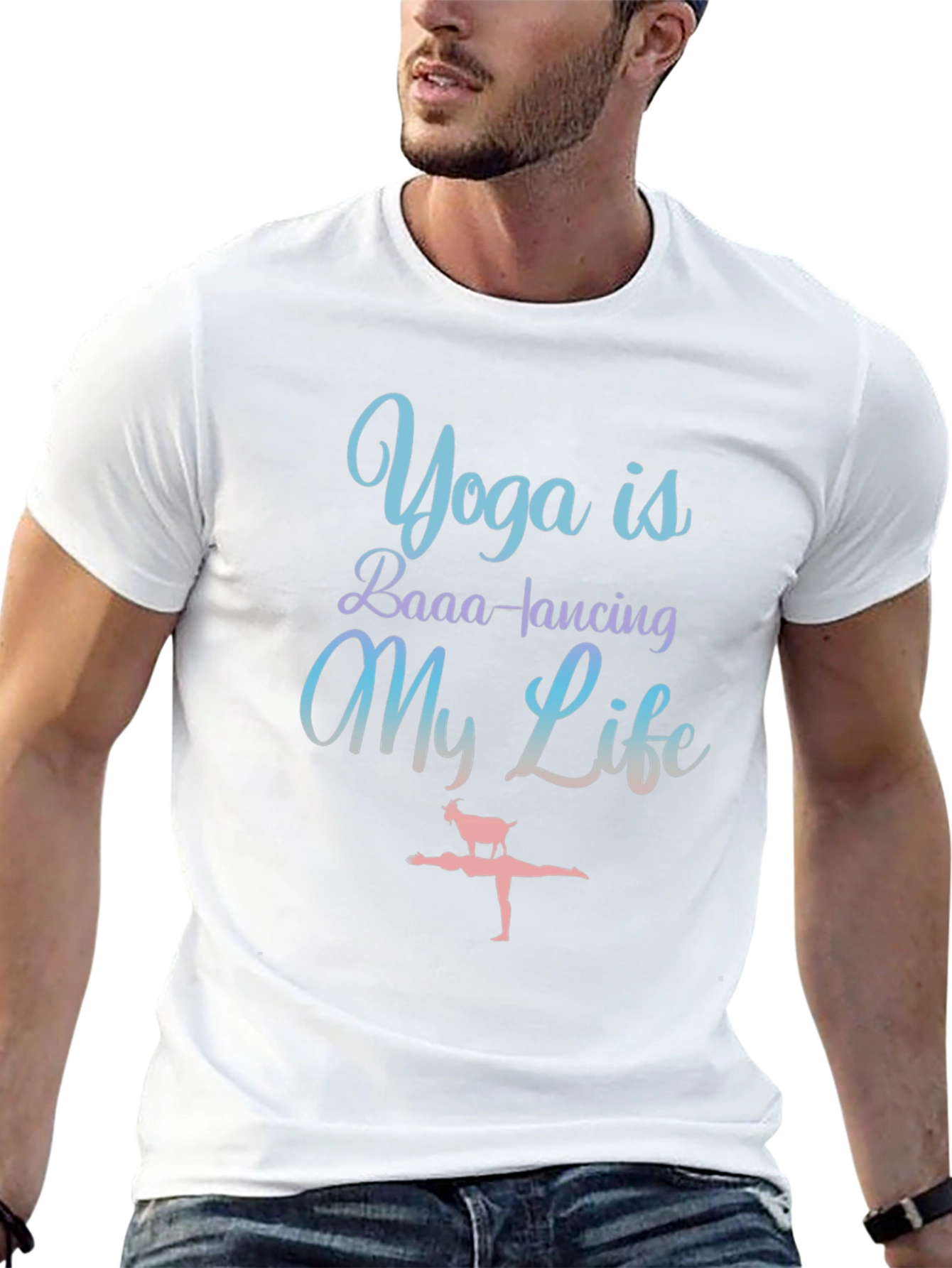 Yoga Goat Tee: BAAA-lancing My Life