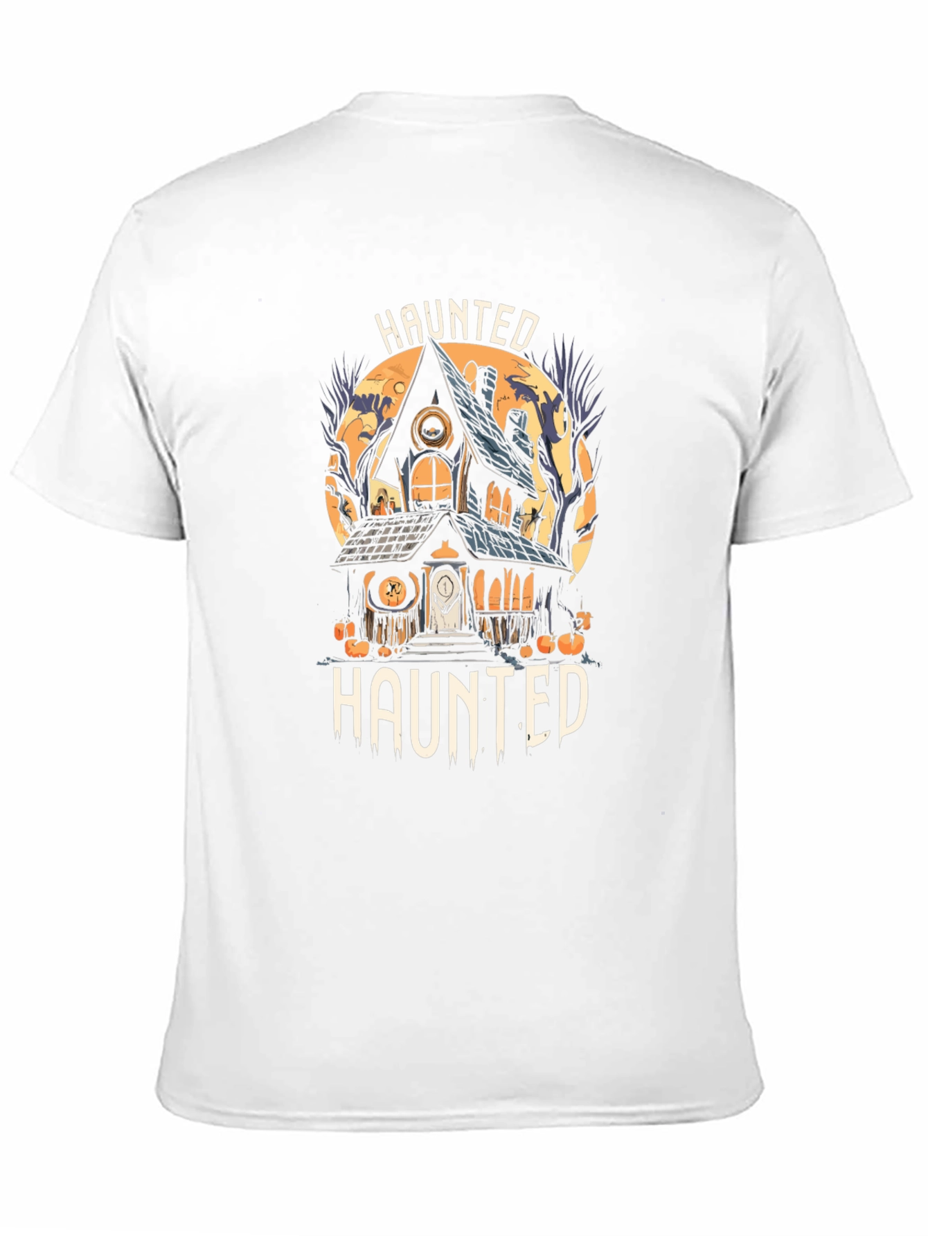Haunted House Halloween T-Shirt - Spooky Design