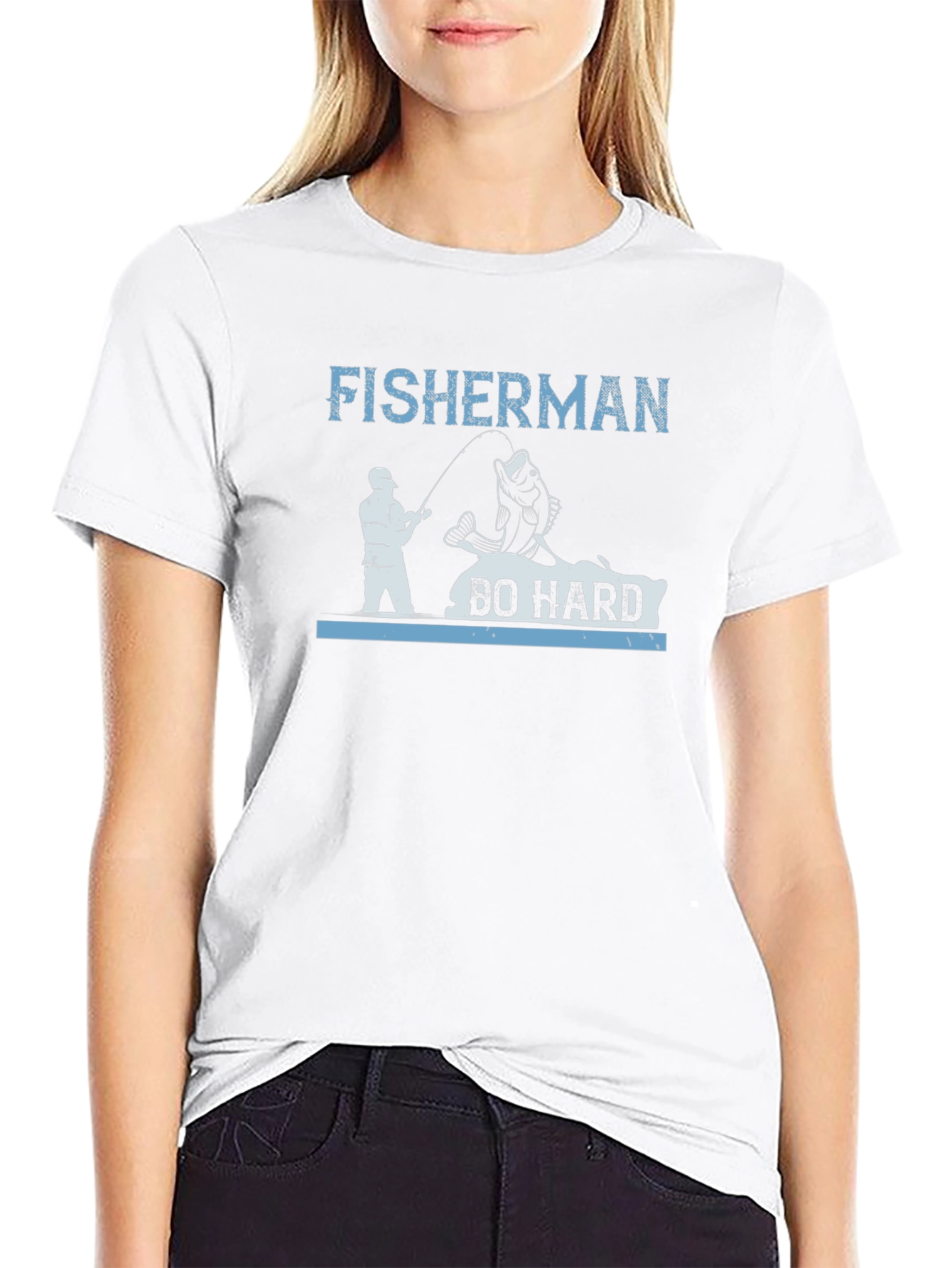 Fisherman Do Hard T-Shirt Fishing Tee