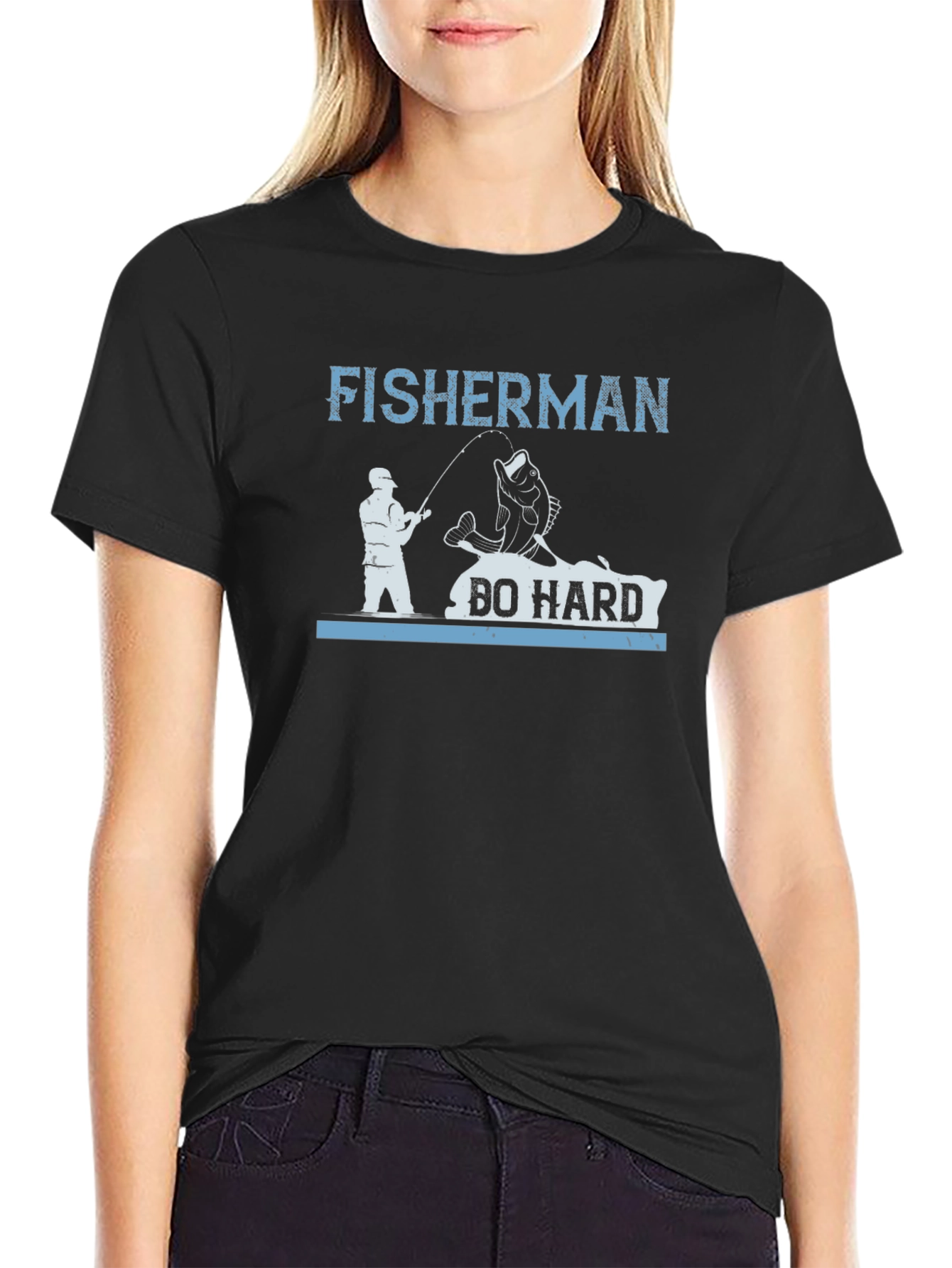 Fisherman Do Hard T-Shirt Fishing Tee