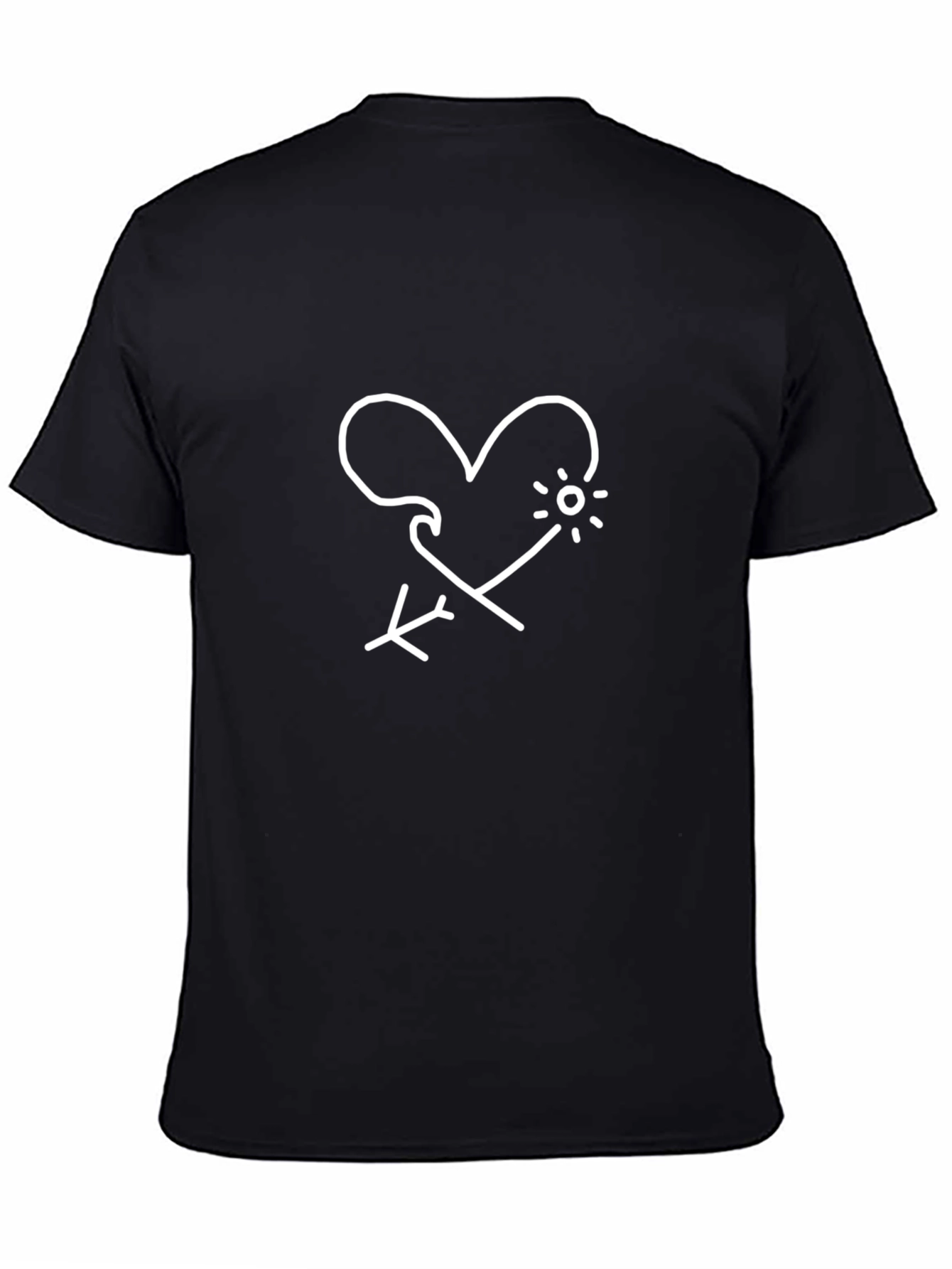 Heart & Arrow Graphic Black T-Shirt