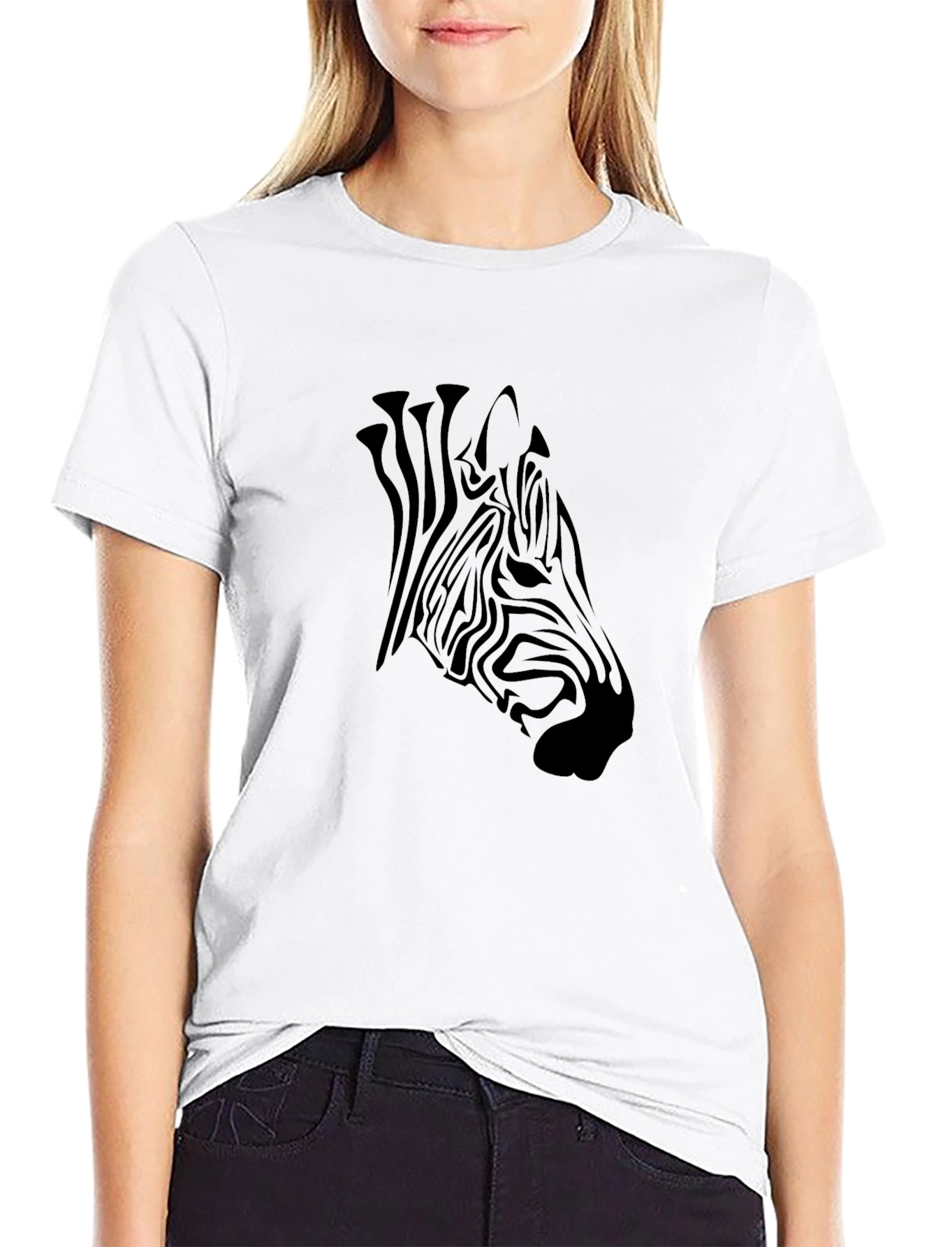 Black Zebra Graphic Tee - Mens Casual Style