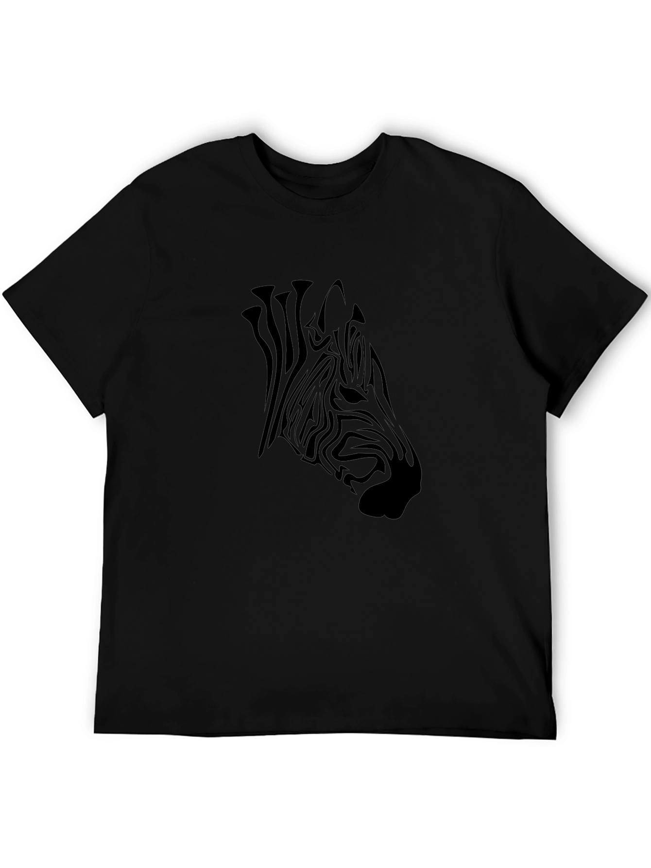 Black Zebra Graphic Tee - Mens Casual Style
