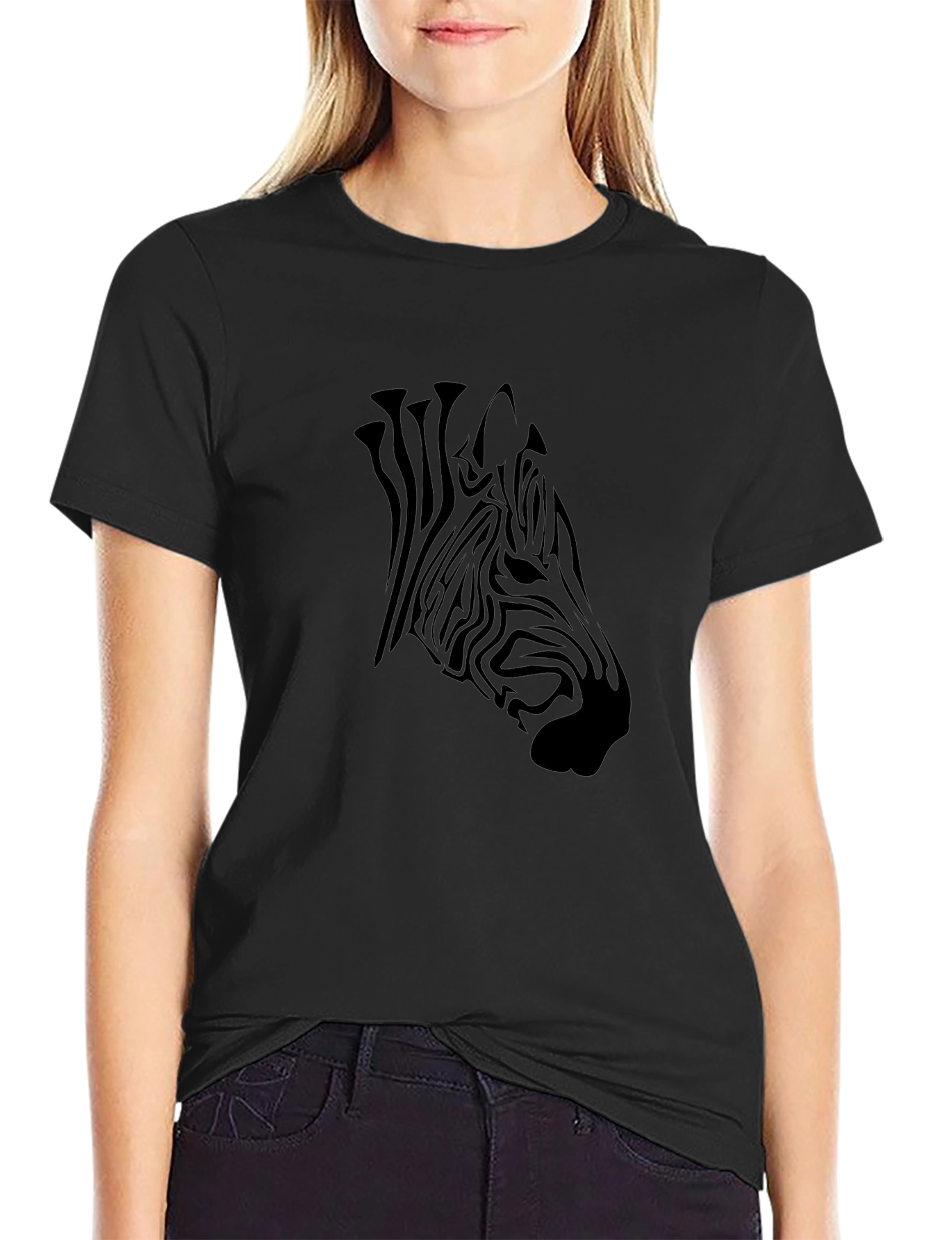 Black Zebra Graphic Tee - Mens Casual Style