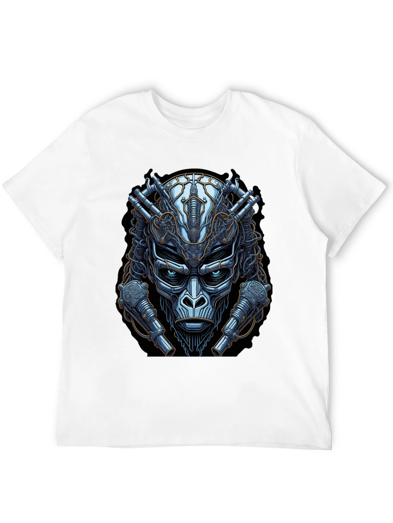 Cyberpunk Gorilla Graphic Tee - Futuristic Ape Design