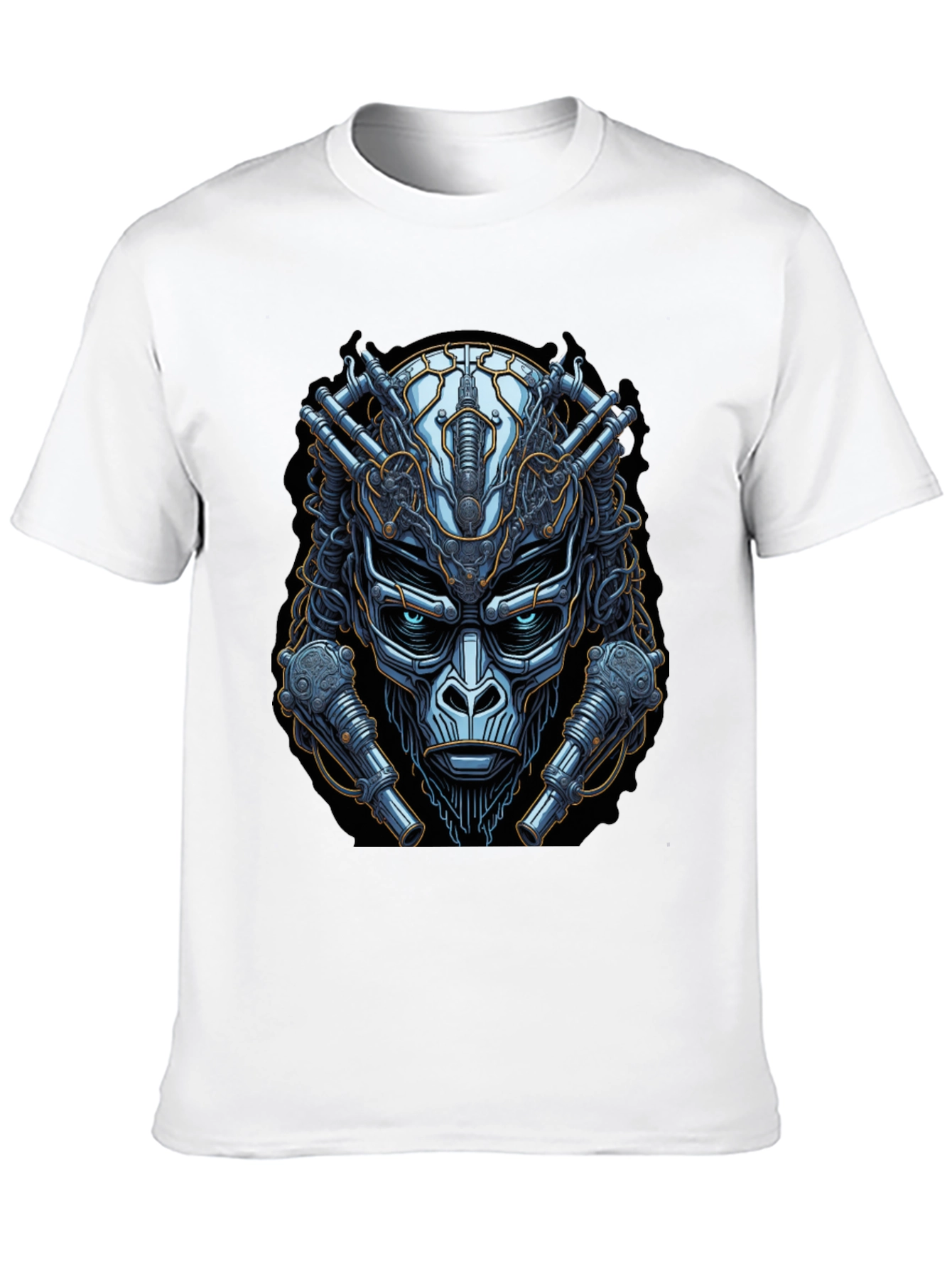Cyberpunk Gorilla Graphic Tee - Futuristic Ape Design