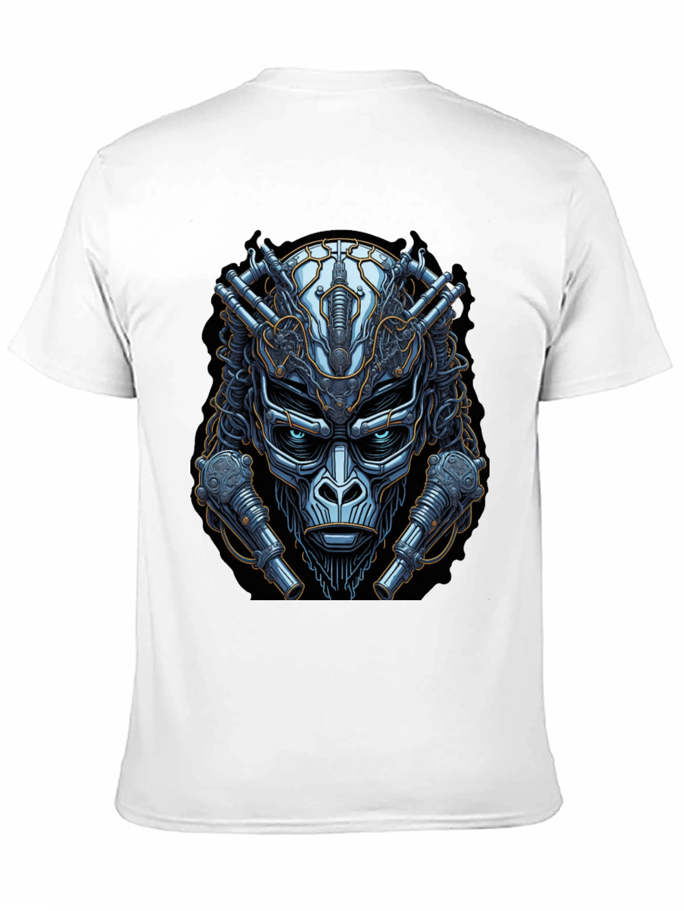 Cyberpunk Gorilla Graphic Tee - Futuristic Ape Design