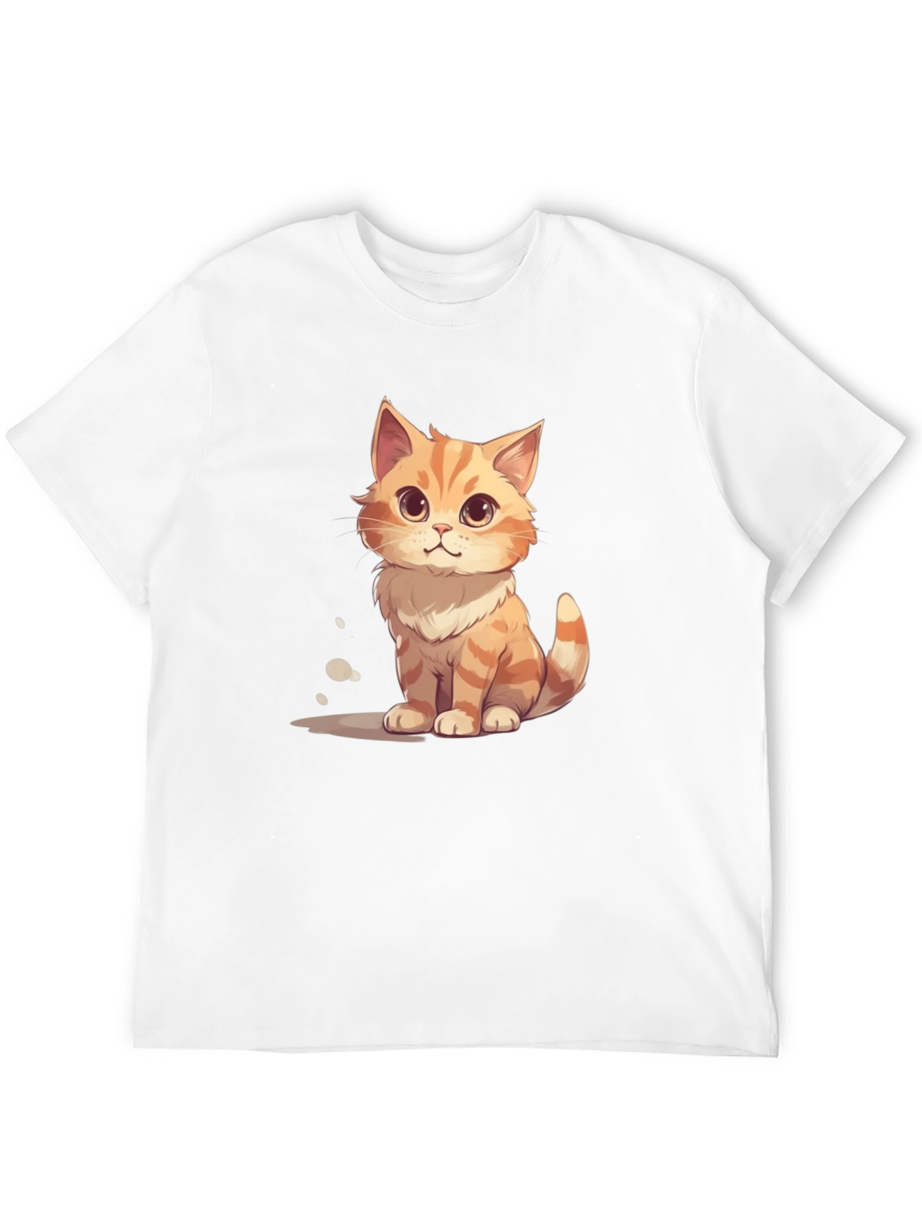Cartoon Cat Graphic Tee - Unisex Black T-Shirt