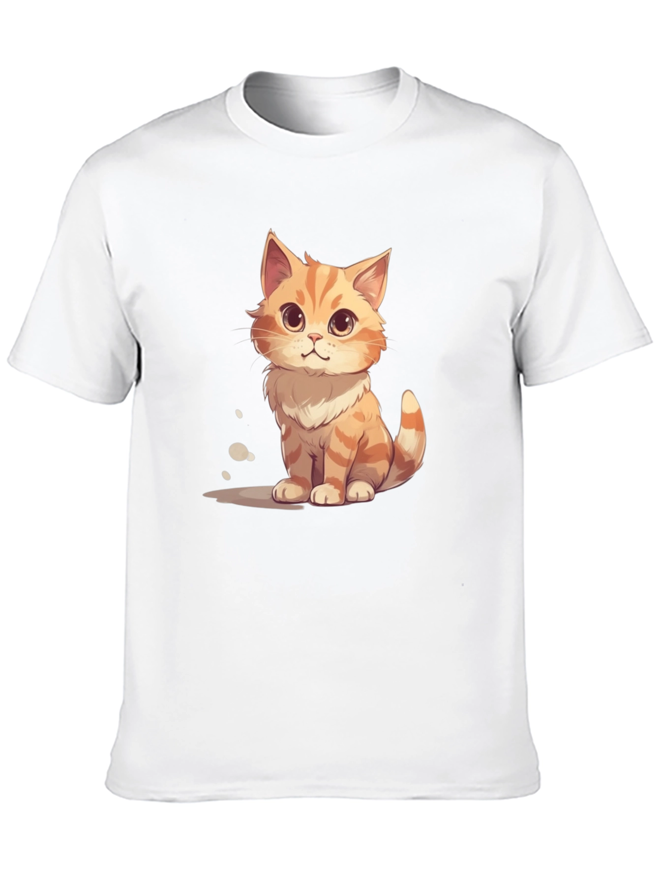 Cartoon Cat Graphic Tee - Unisex Black T-Shirt