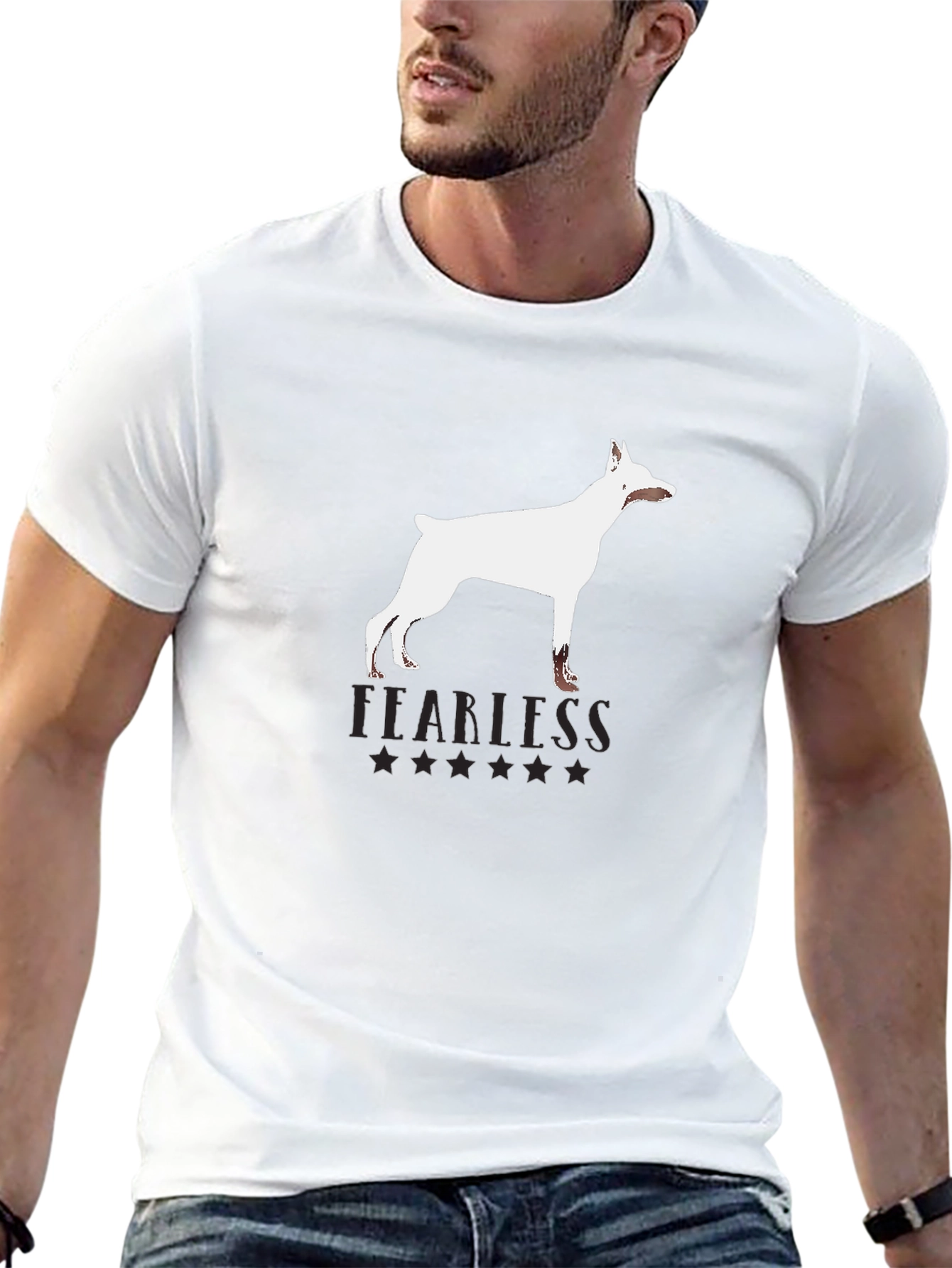 Fearless Dog Graphic Tee - Black