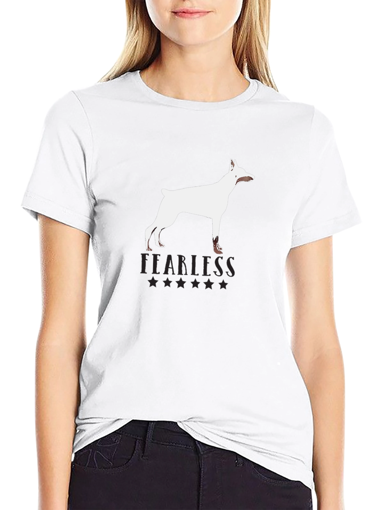 Fearless Dog Graphic Tee - Black