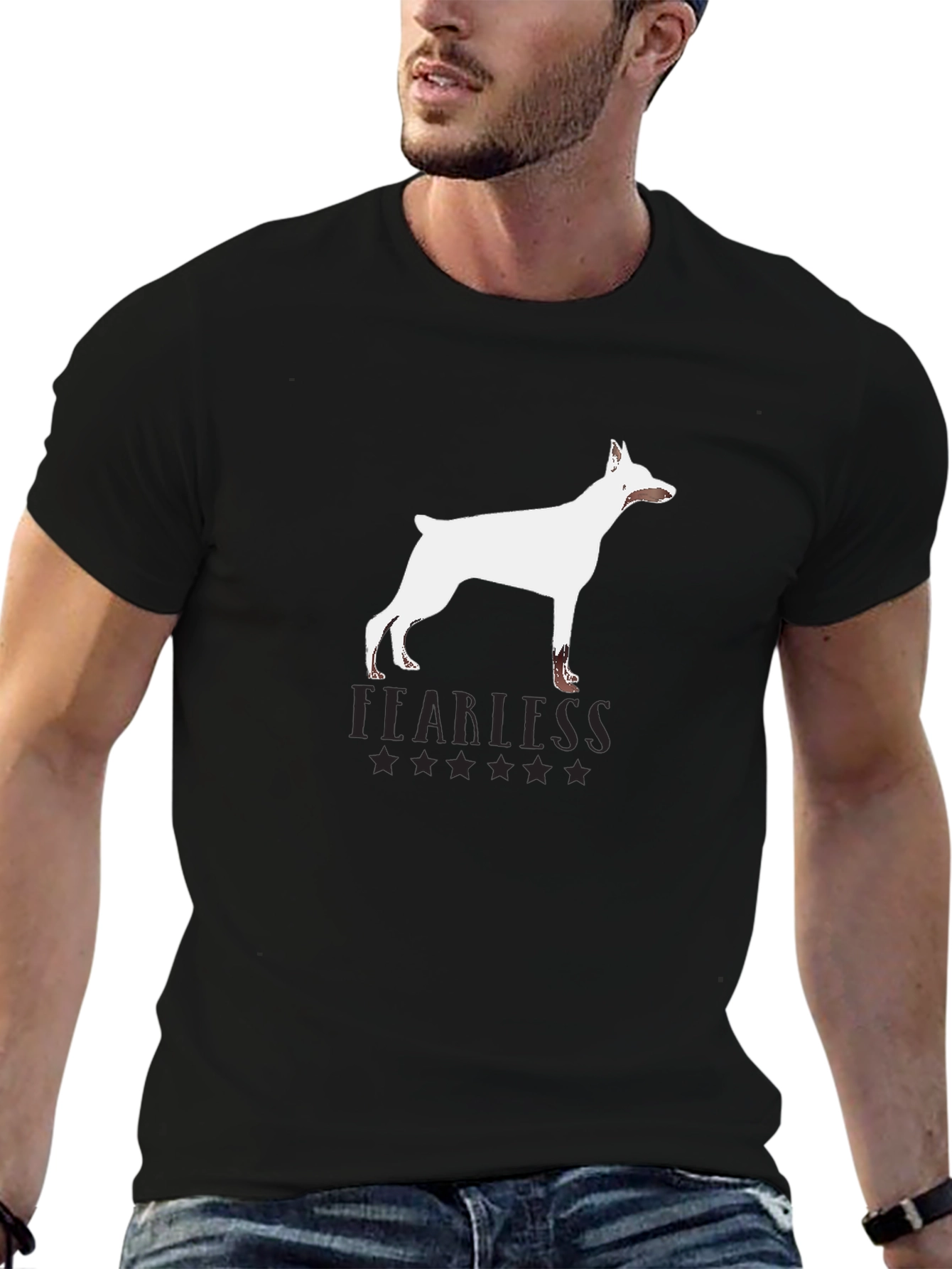 Fearless Dog Graphic Tee - Black